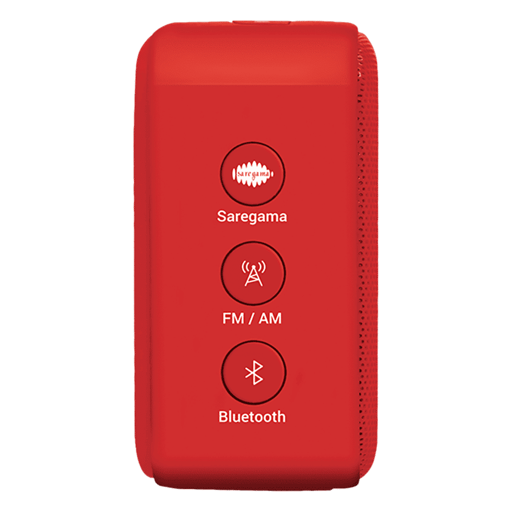 SAREGAMA Carvaan Mini 5W Portable Bluetooth Speaker (4 Hours Playtime, Stereo Channel, Sunset Red)_4