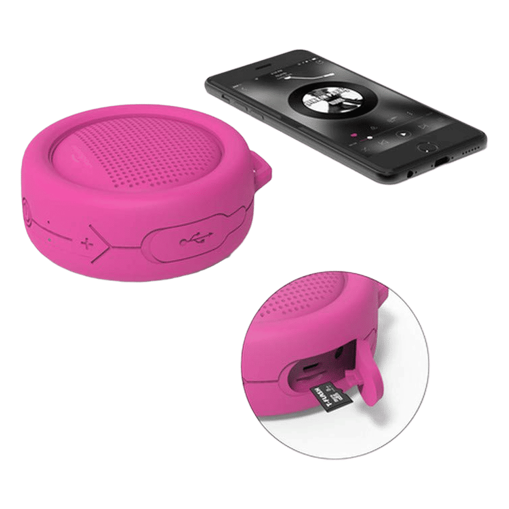xoopar Splash Pop 5W Portable Bluetooth Speaker (IP65 Water Resistant, Powerful HD Sound, Mono Channel, Pink)_8