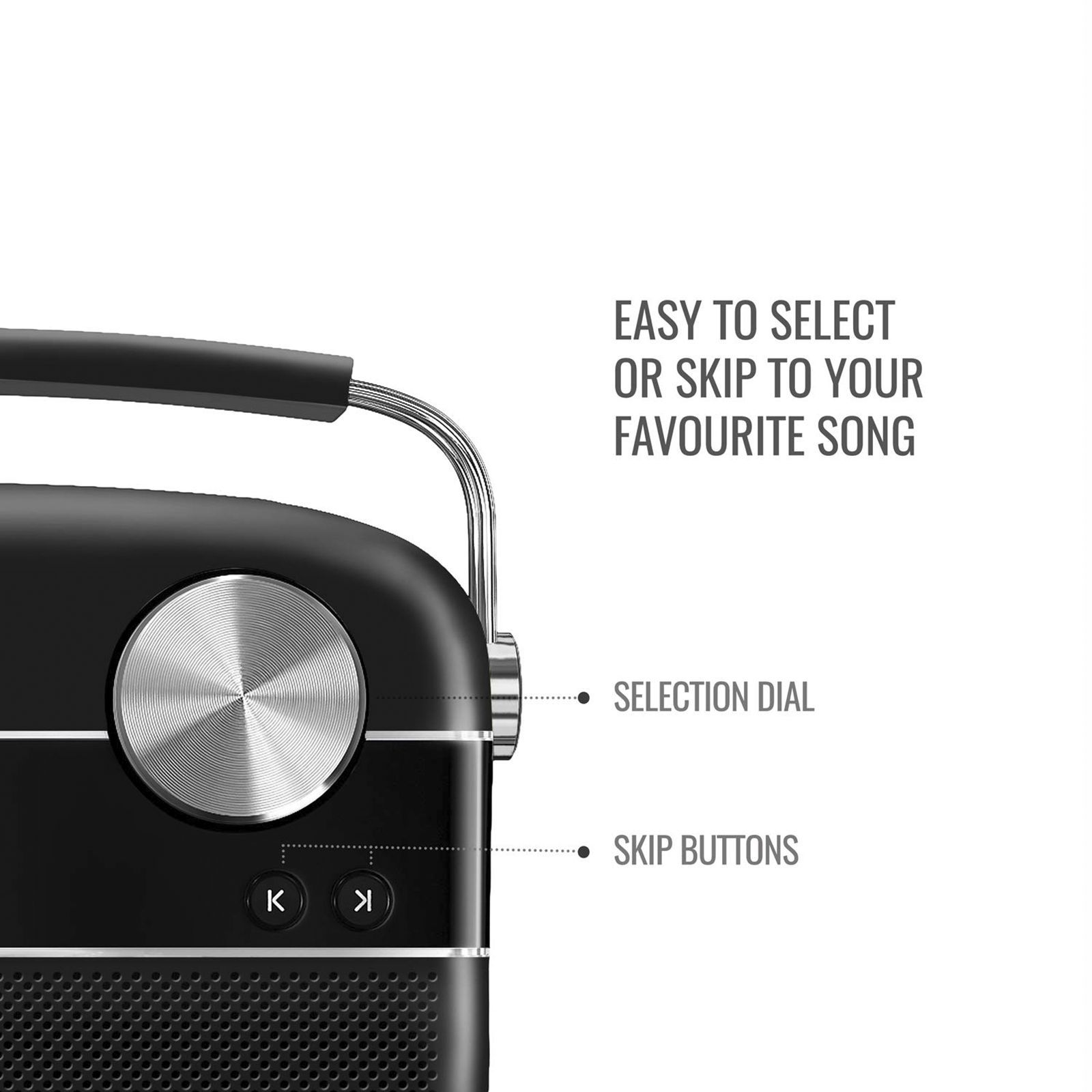 SAREGAMA Carvaan 10W Portable Bluetooth Speaker (5000 Pre Loaded Songs, 2.0 Channel, Classic Black)_11