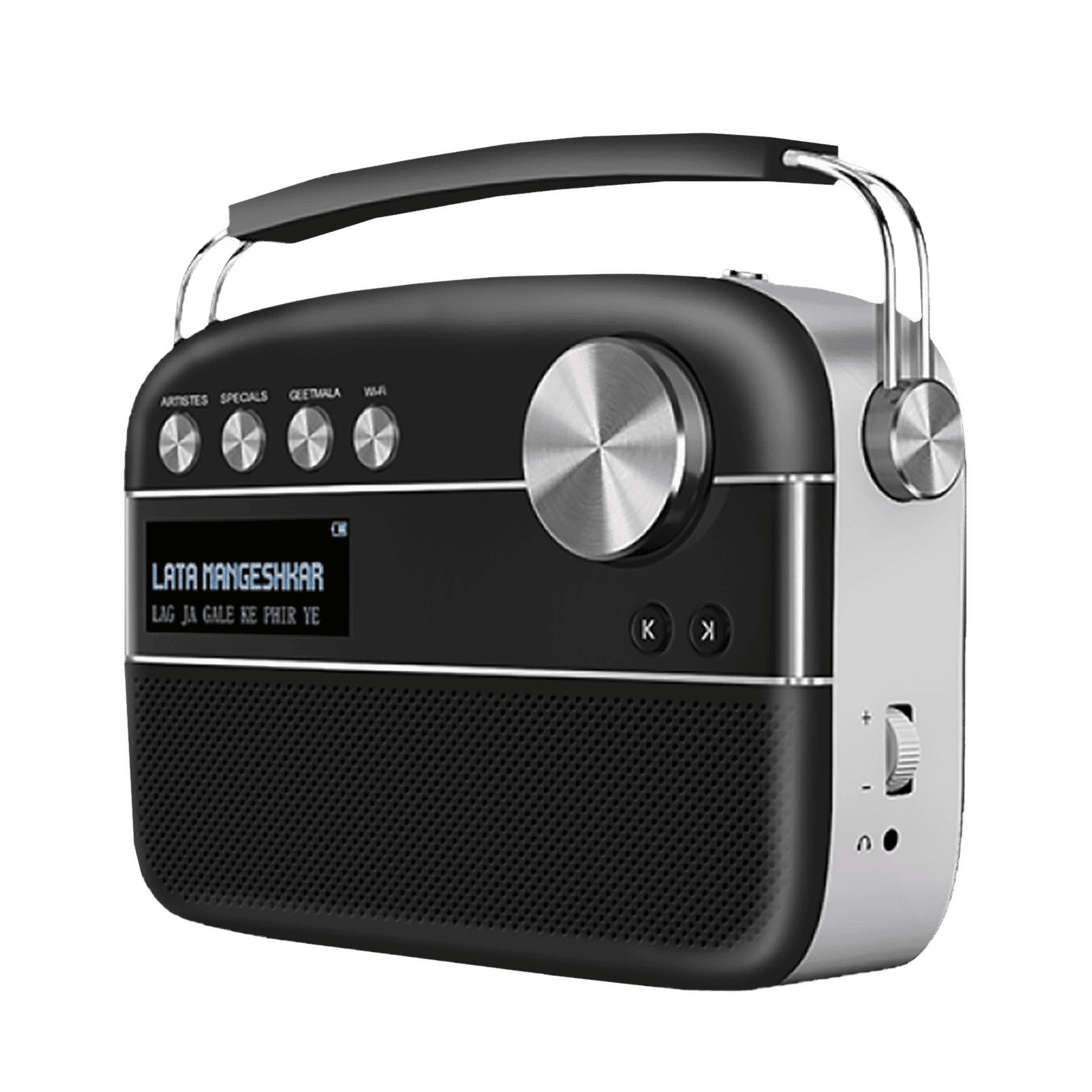 SAREGAMA Carvaan 10W Portable Bluetooth Speaker (5000 Pre Loaded Songs, 2.0 Channel, Classic Black)_3