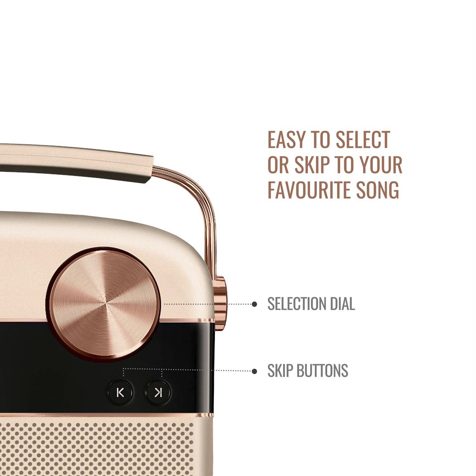 SAREGAMA Carvaan 10W Portable Bluetooth Speaker (Wi-Fi Connectivity, 2.0 Channel, Rose Gold) SAREGAMA Carvaan 10W Portable Bluetooth Speaker (Wi-Fi Connectivity, 2.0 Channel, Rose Gold)_5