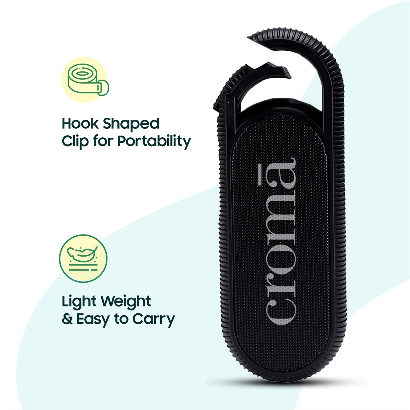 Croma 2W Portable Bluetooth Speaker (With Hook, Mono Channel, Black) Croma 2W Portable Bluetooth Speaker (With Hook, Mono Channel, Black)_7