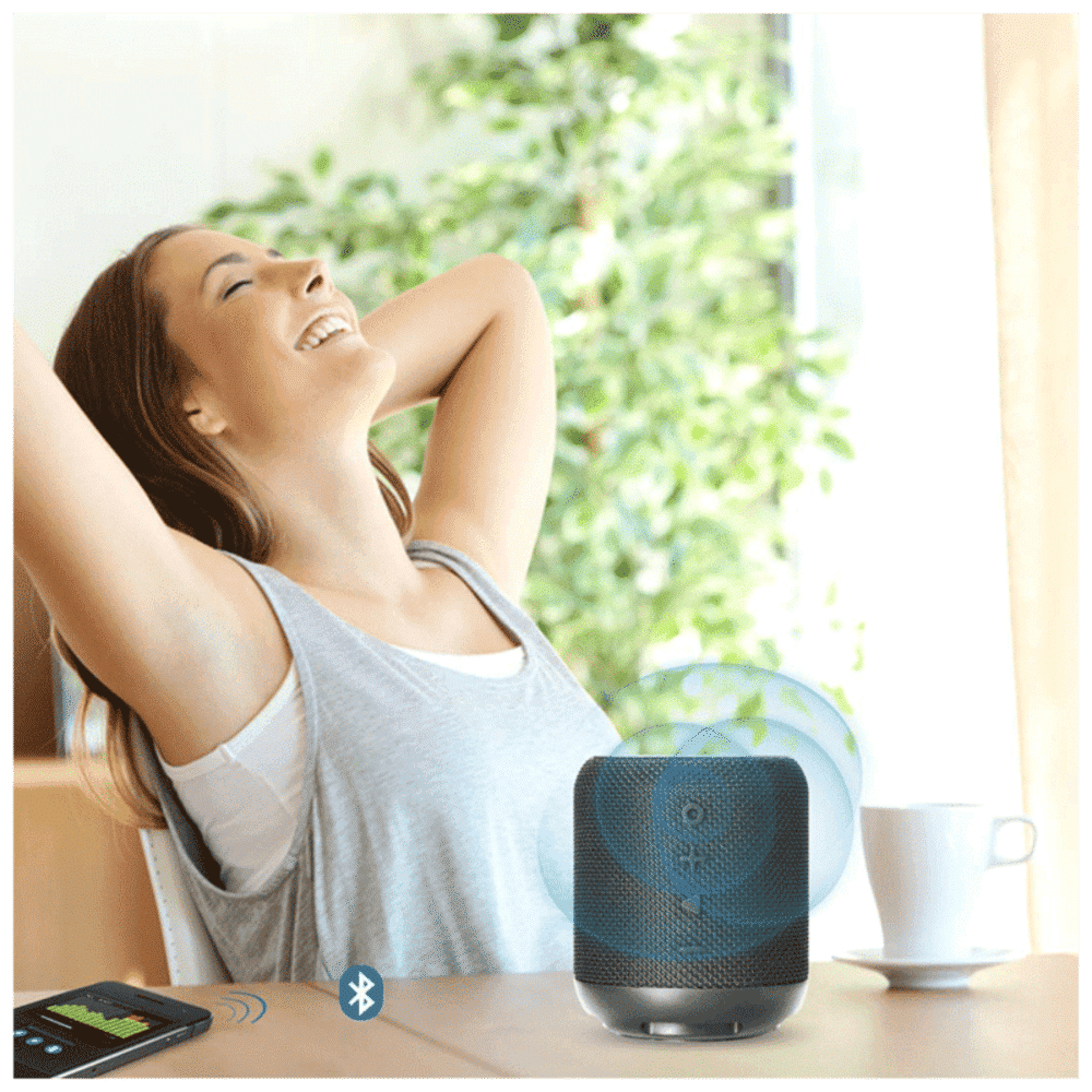 PORTRONICS SoundDrum 10W Portable Bluetooth Speaker (Water Resistant, 7 Hours Playtime, Stereo Channel, Black)_3