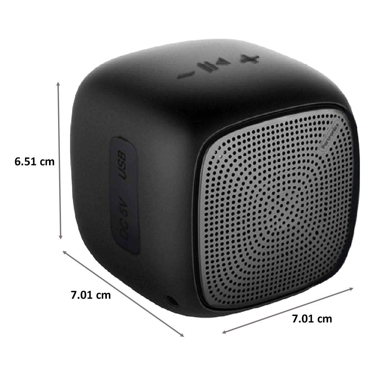PORTRONICS Bounce 5W Portable Bluetooth Speaker (FM Connectivity, Stereo Channel, Black)_2