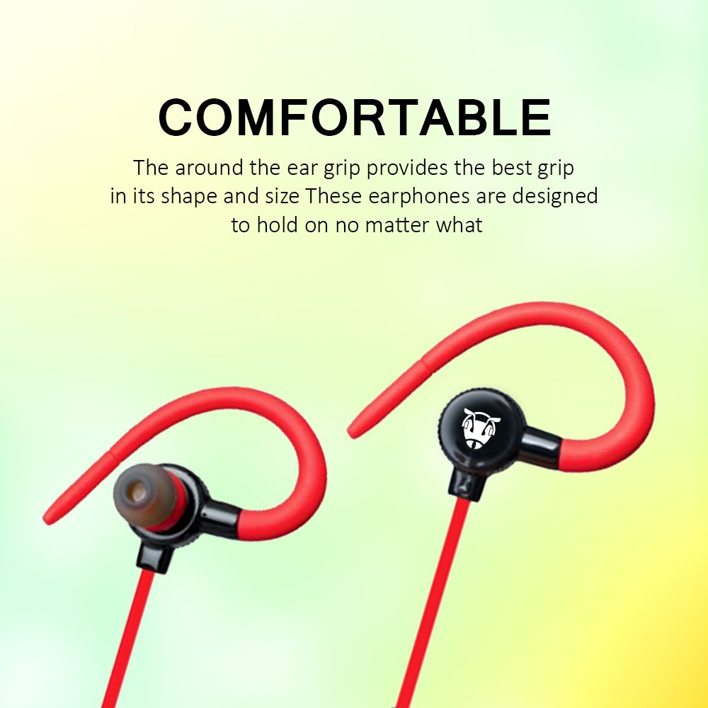 ANT AUDIO H25 Neckband with Noise Reduction (Splash & Water Resistant, X-Bass Technology, Red)_4