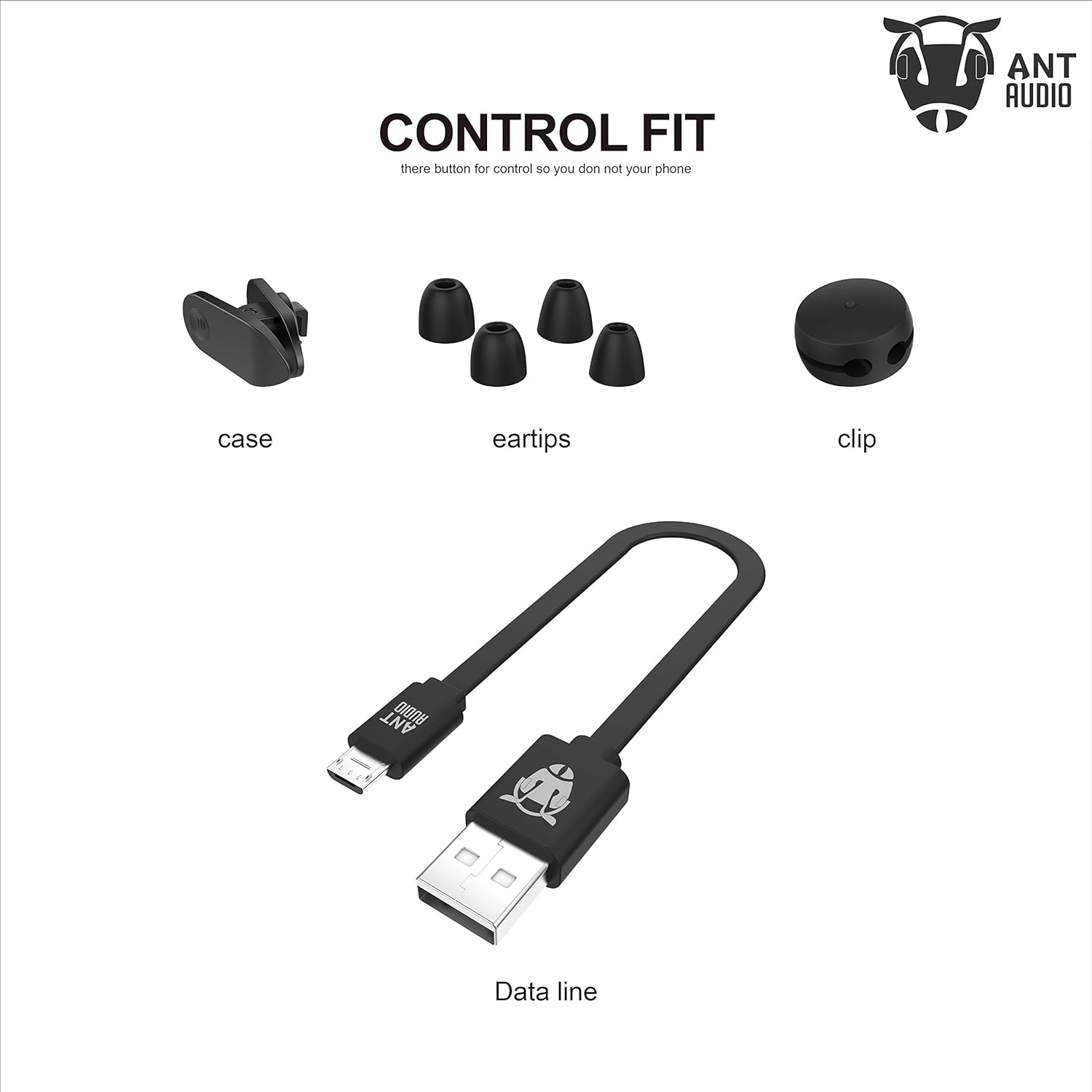 ANT AUDIO Doble H2 Neckband with Noise Isolation (IPX2 Sweat Resistant, Dual Drivers, Black)_3