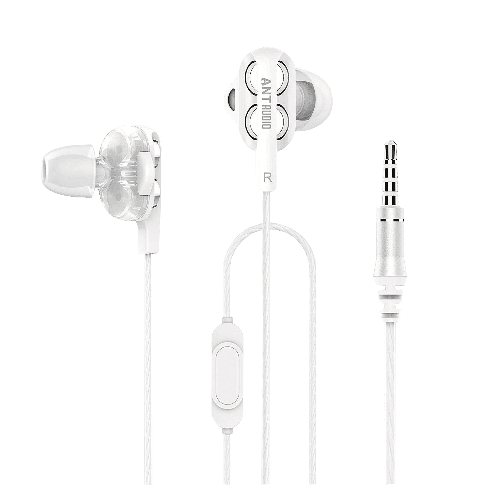 ANT AUDIO Doble W2 Wired Earphones with Mic (In Ear, White)_1