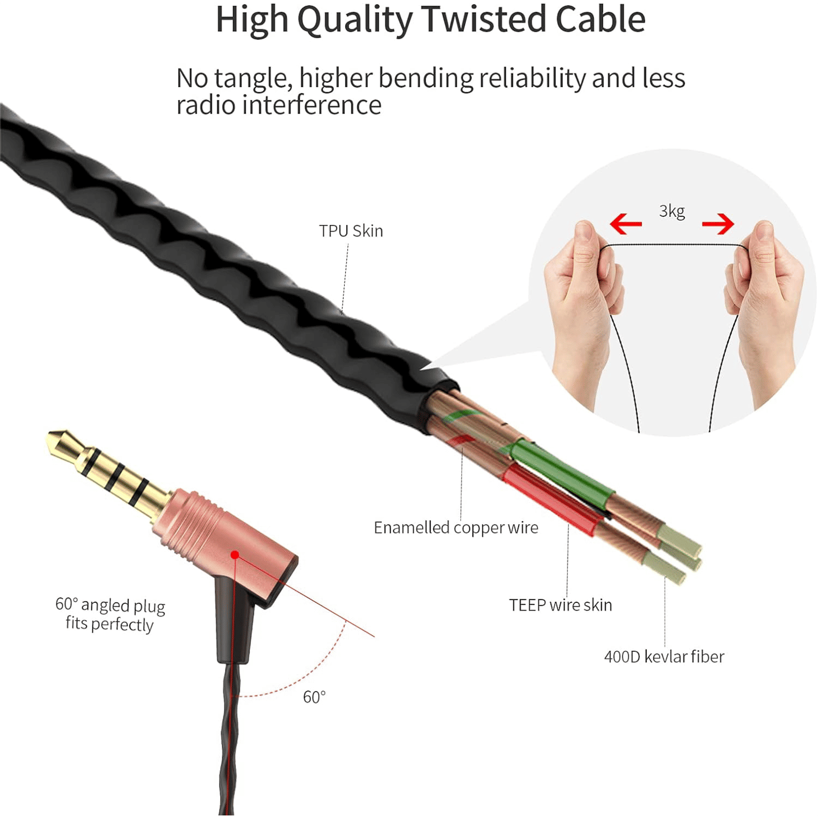 SoundMAGIC E50C Wired Earphone with Mic (3.5mm Connector, In Ear, Gold)_3