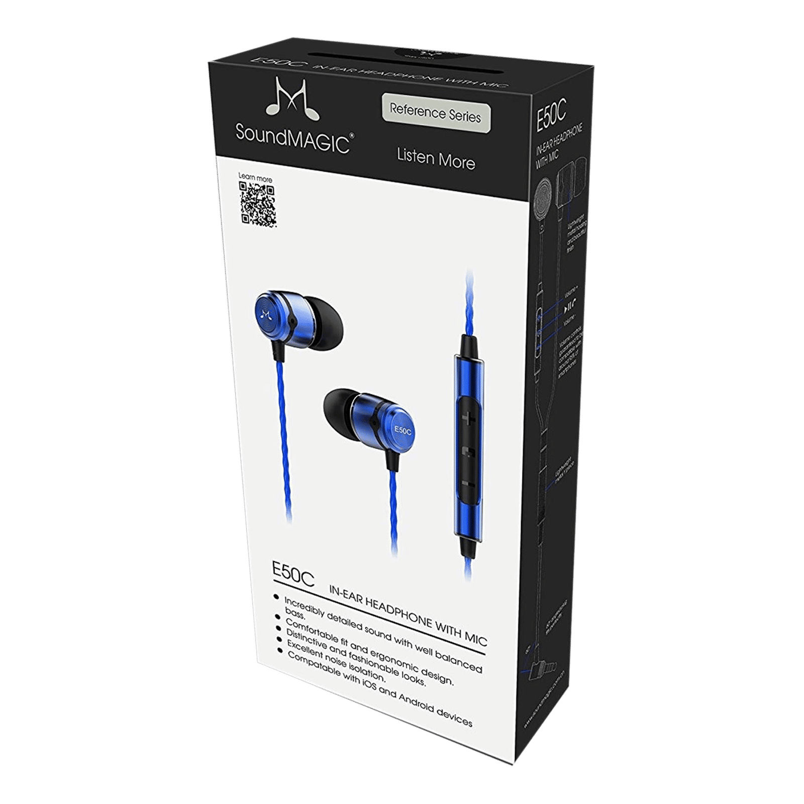 SoundMAGIC E50C Wired Earphones with Mic (In-Ear, Blue) SoundMAGIC E50C Wired Earphones with Mic (In-Ear, Blue)_3