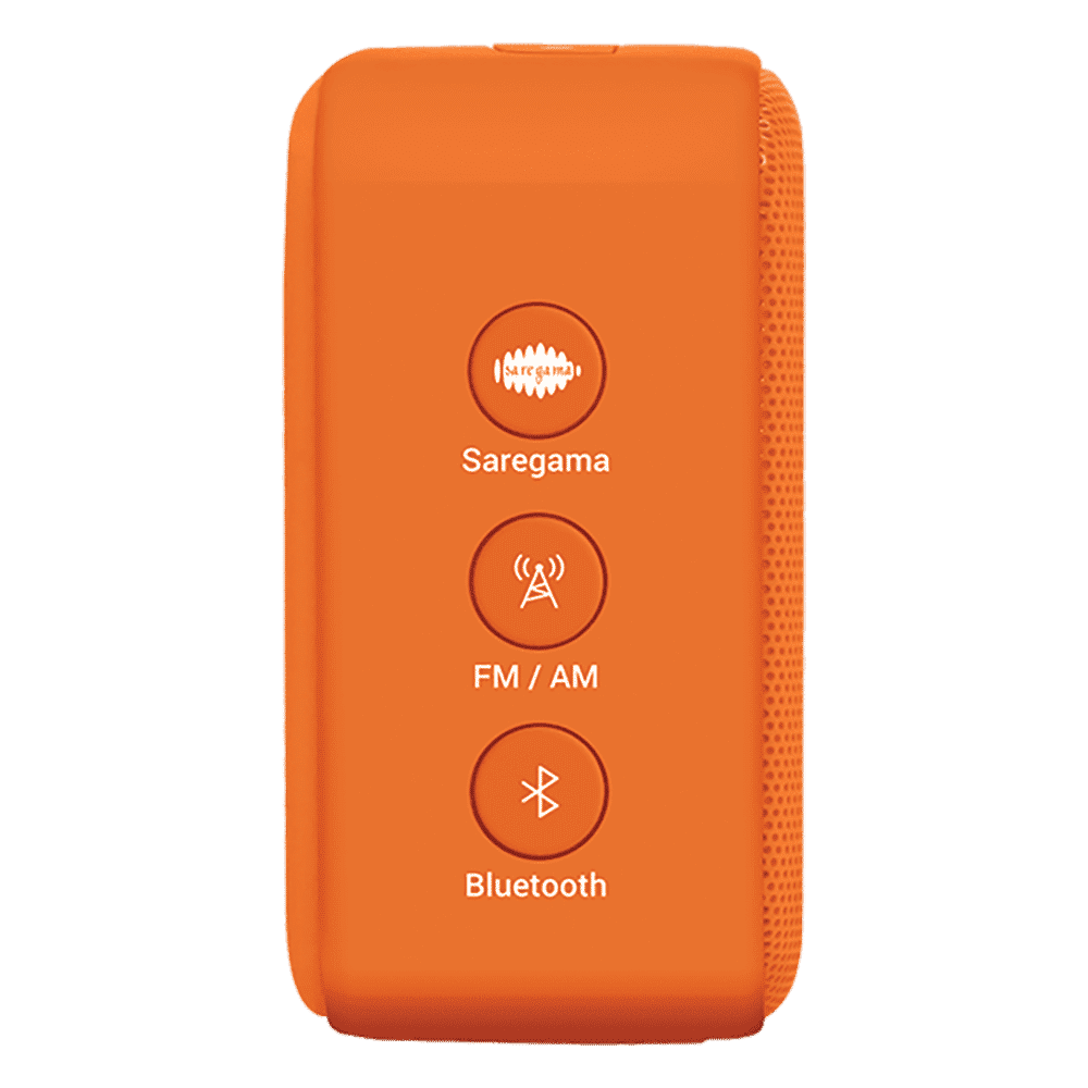 SAREGAMA Carvaan Mini Bhagavad Gita 5W Portable Bluetooth Speaker (5 Hours Playtime, 2.1 Channel, Orange)_5