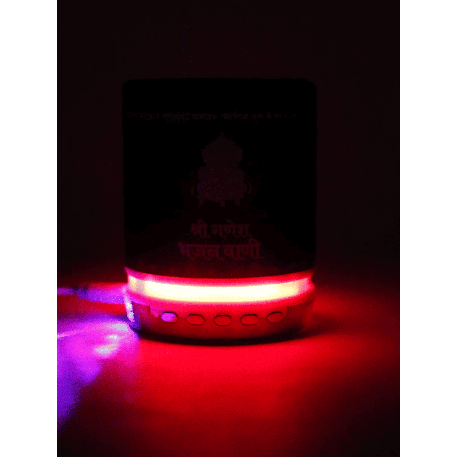 shemaroo Ganesh Bhajan Vaani 3W Portable Bluetooth Speaker (Built-in LED Light, Mono Channel, Red) shemaroo Ganesh Bhajan Vaani 3W Portable Bluetooth Speaker (Built-in LED Light, Mono Channel, Red)_4