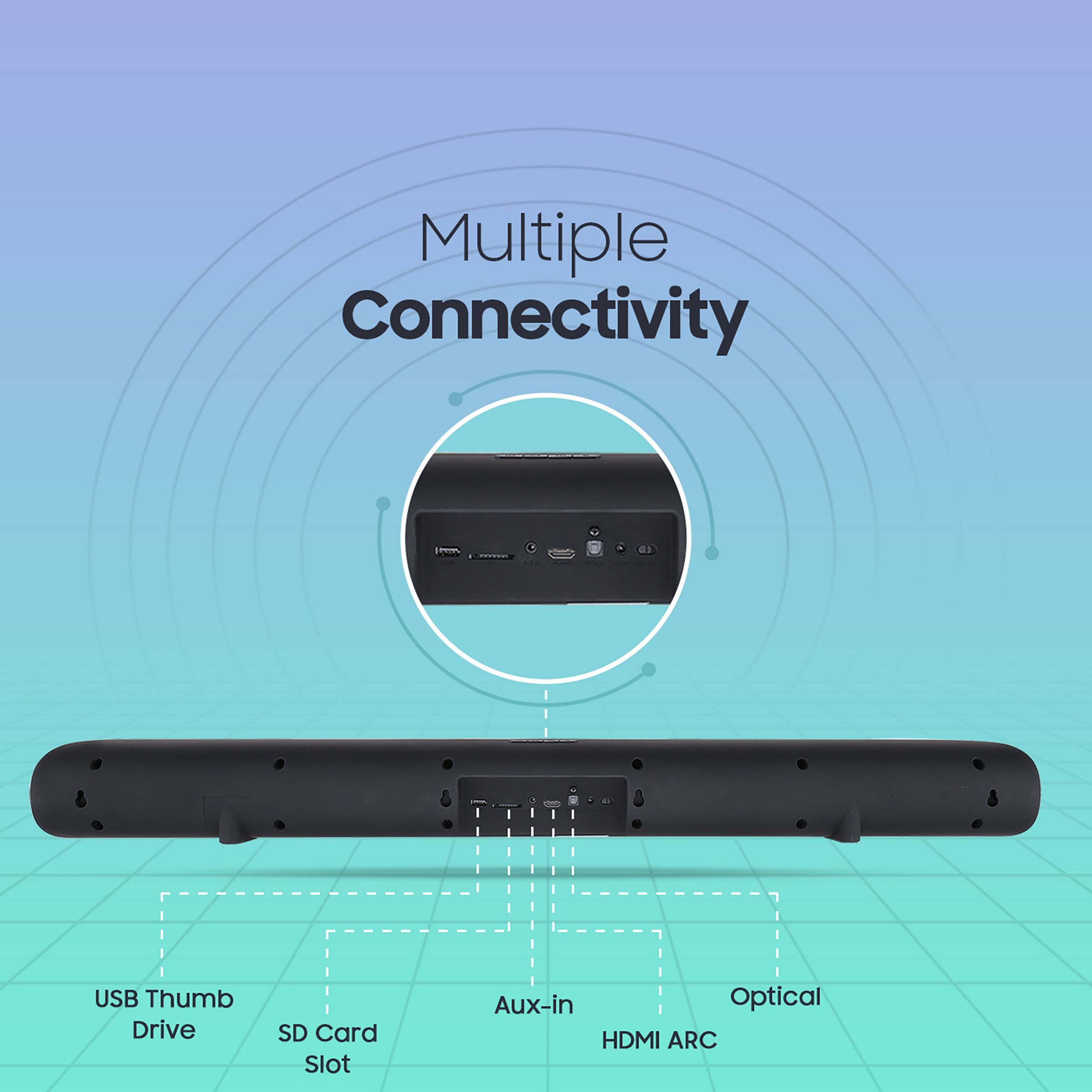 Croma 240W Bluetooth Soundbar with Remote (Rich Bass, 2.1 Channel, Black)_8