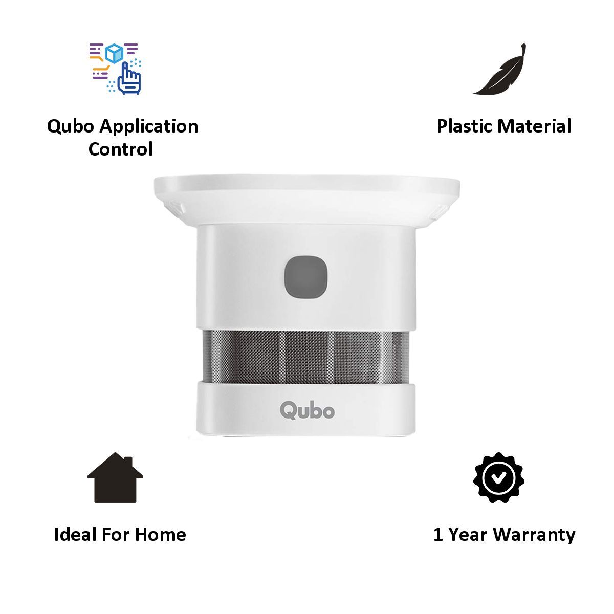 Qubo (Part of Hero Group) Smart Smoke Sensor (HS1SA-E, White)_7