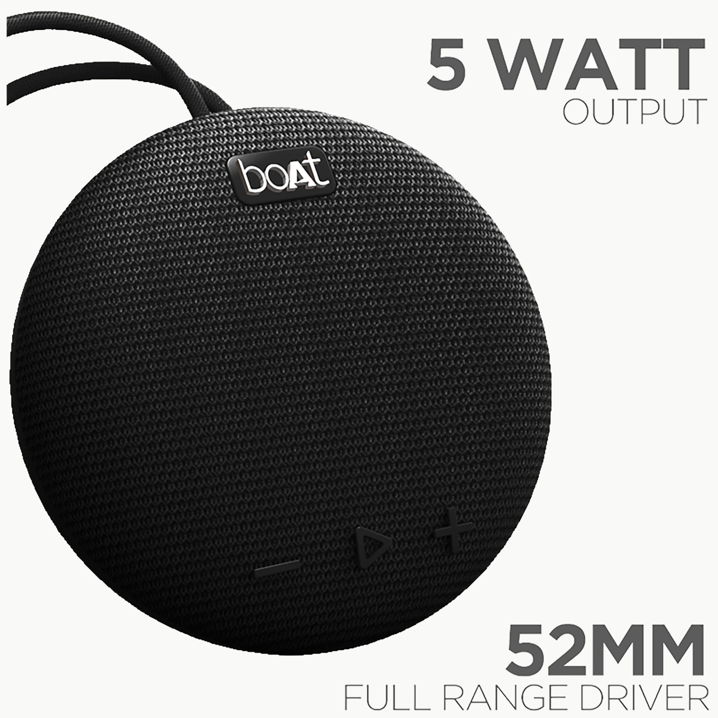 boAt Stone 193 5W Portable Bluetooth Speaker (IPX7 Water Resistant, 4 Hours Playtime, Black)_6