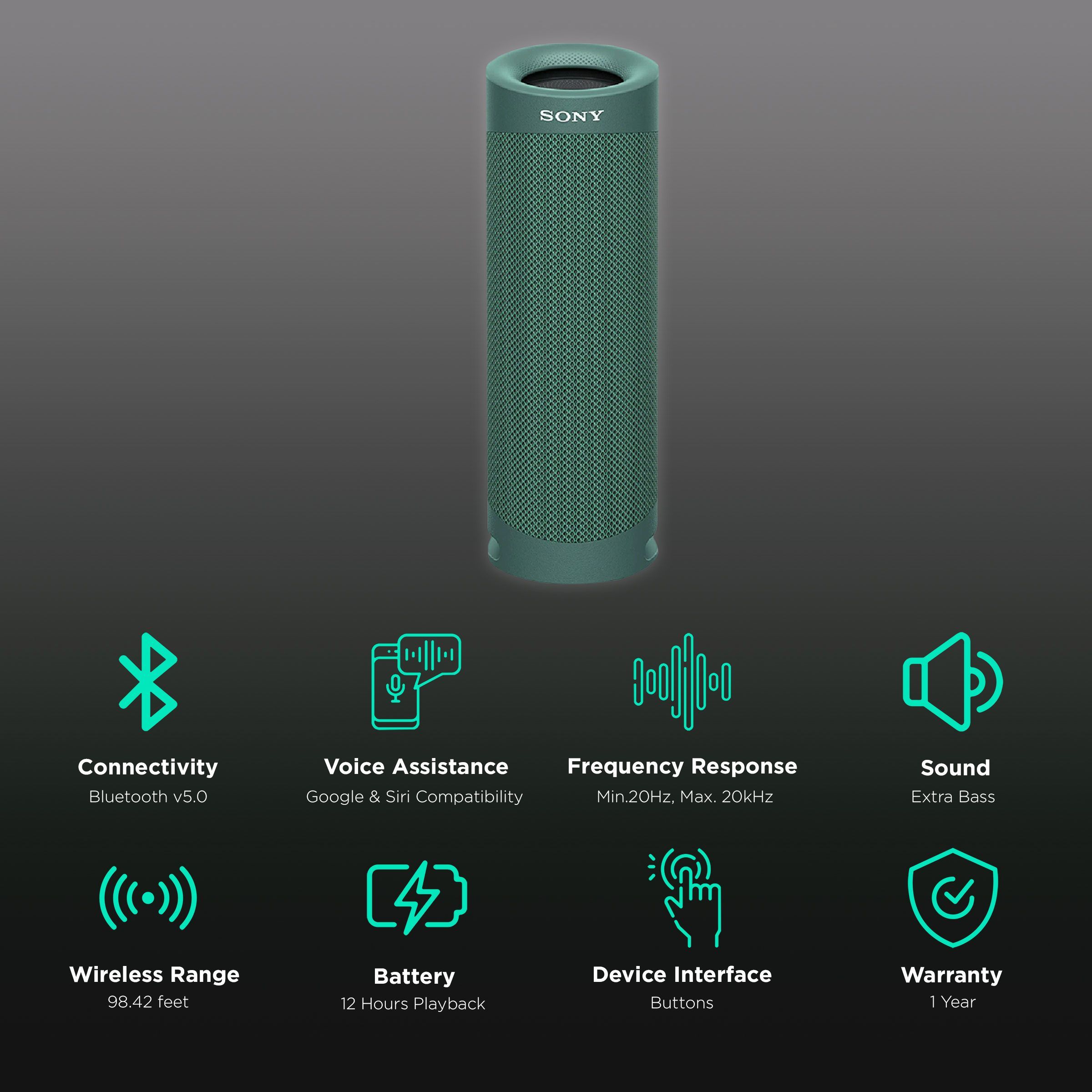 SONY with Google & Siri Compatible Smart Speaker (Hands Free Calling, Green) SONY with Google & Siri Compatible Smart Speaker (Hands Free Calling, Green)_2