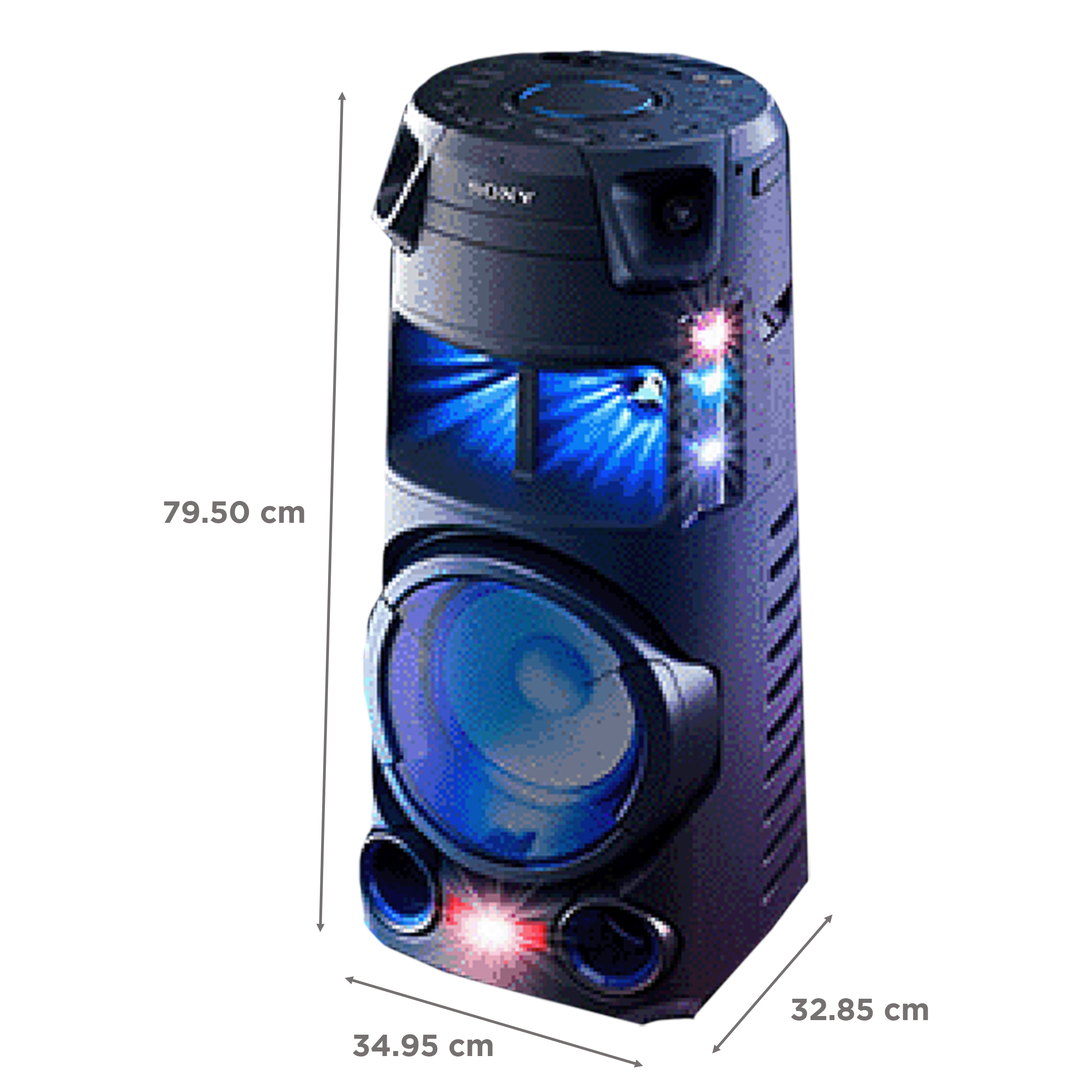 SONY MHC-V43D 115W Bluetooth Party Speaker (Vertical & Horizontal Gesture Control, 2.1 Channel, Black)_4