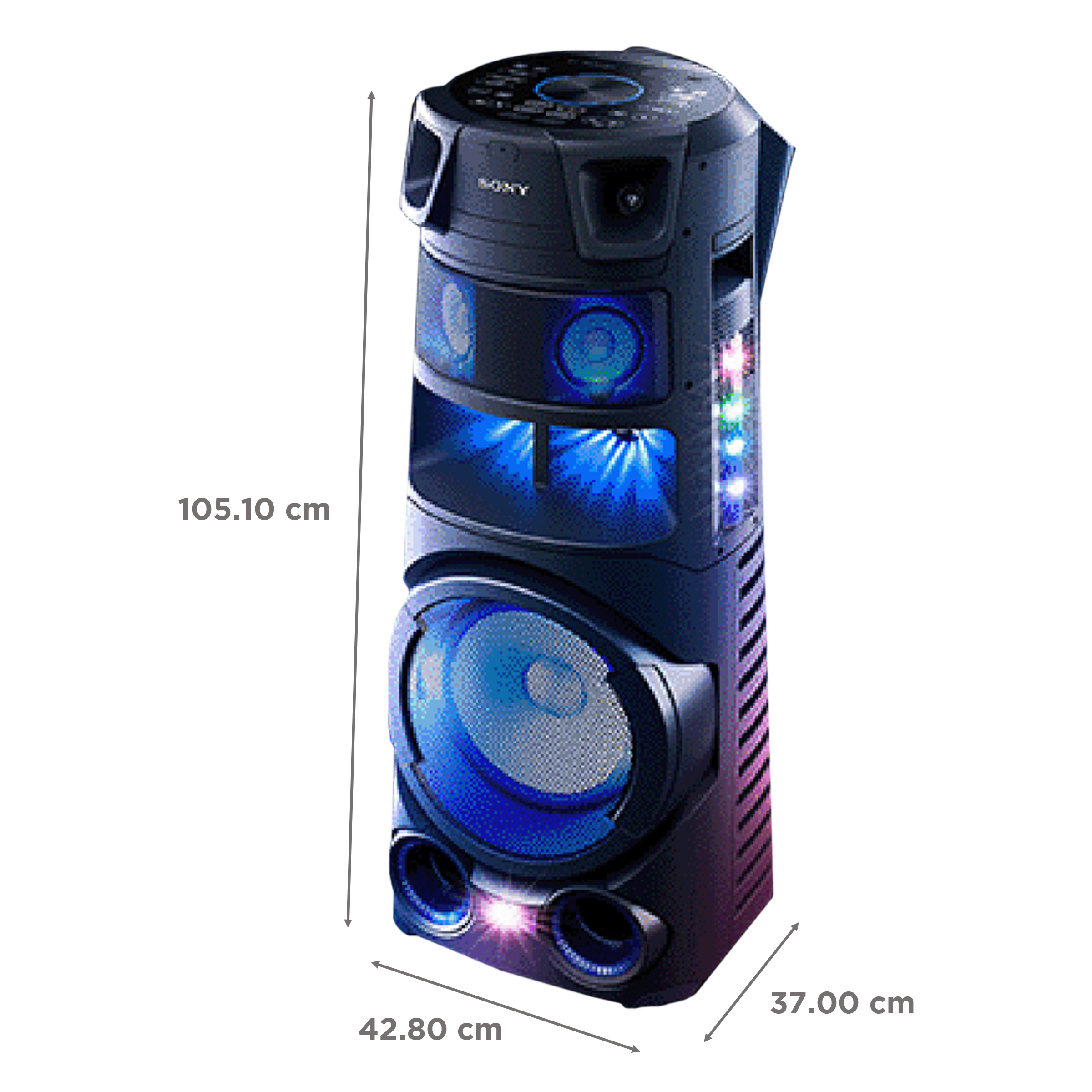 SONY Bluetooth Party Speaker with Mic (Splashproof Resistant, 2.1 Channel, Black)_4