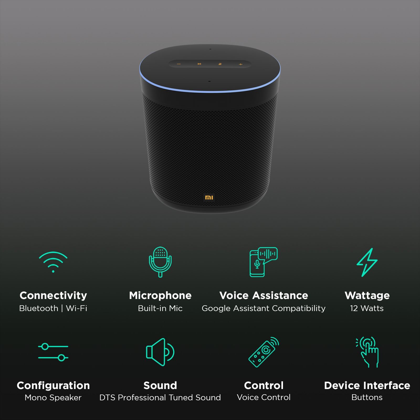 Xiaomi QBH4202IN with Google Assistant Compatible Smart Wi-Fi Speaker (Buttons Control, Black) Xiaomi QBH4202IN with Google Assistant Compatible Smart Wi-Fi Speaker (Buttons Control, Black)_2