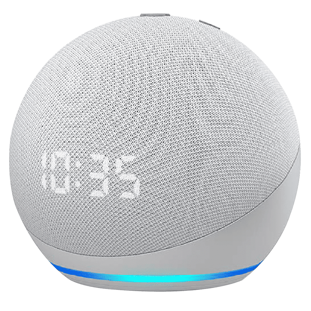 amazon Echo Dot (4th Gen) with Built-in Alexa Smart Wi-Fi Speaker (LED Display with Clock, White) amazon Echo Dot (4th Gen) with Built-in Alexa Smart Wi-Fi Speaker (LED Display with Clock, White)_1