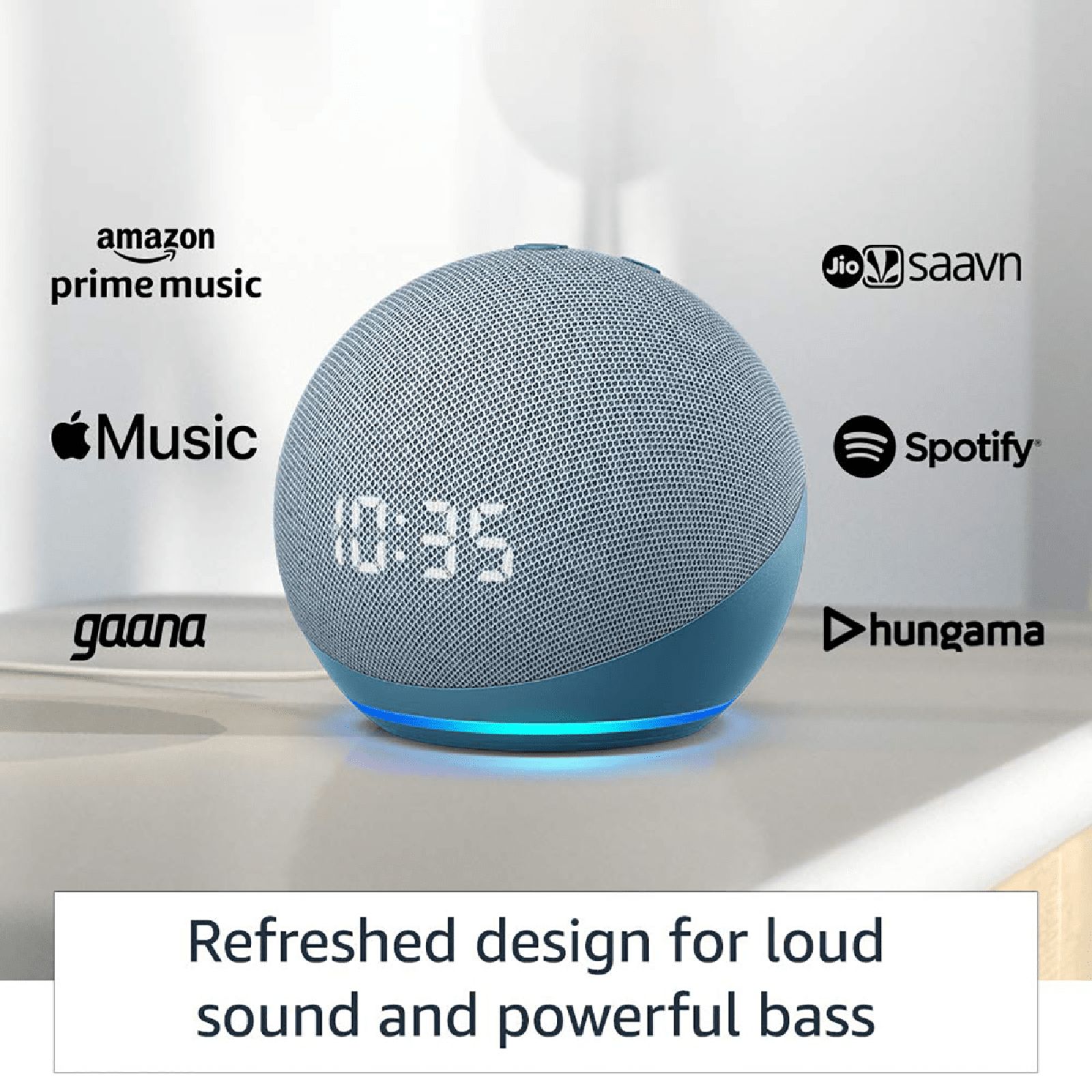 amazon Echo Dot (4th Gen) with Built-in Alexa Smart Wi-Fi Speaker (LED Display with Clock, Blue)_4