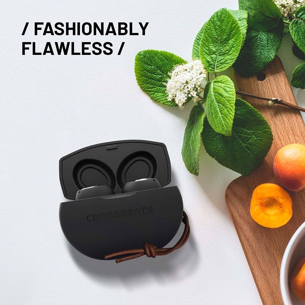 CROSSBEATS Pebble TWS Earbuds with Passive Noise Cancellation (IPX6 Water & Dust Resistant, Deep Bass Technology, Grey)_4