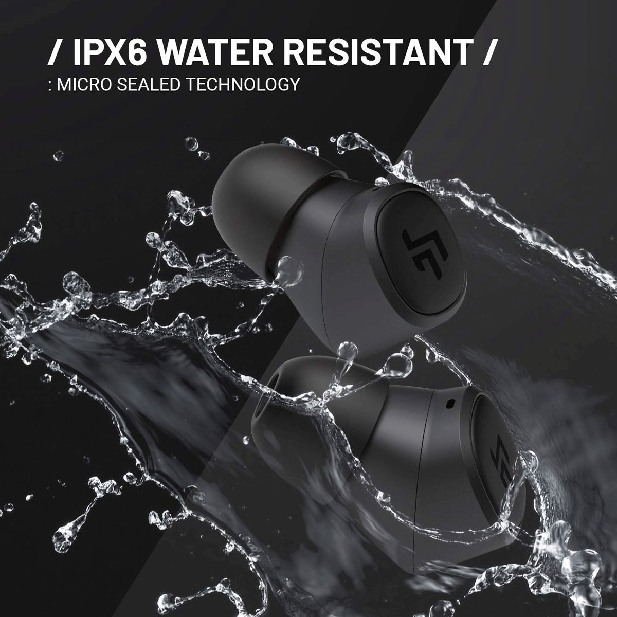 CROSSBEATS Urban CB-URBAN-BLK TWS Earbuds with Passive Noise Cancellation (IPX6 Water Resistant, Deep Bass, Black)_5
