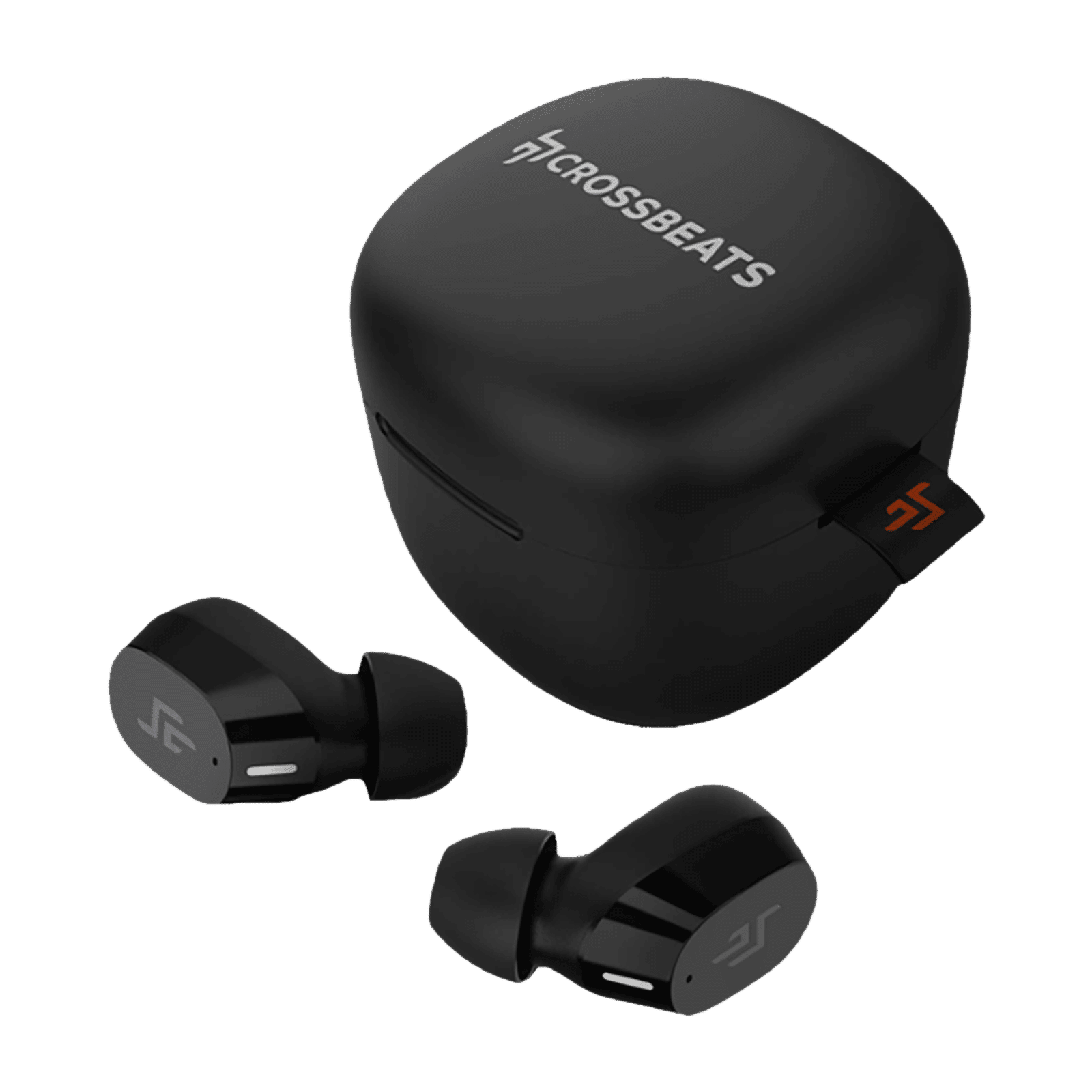 CROSSBEATS Edge TWS Earbuds with Passive Noise Cancellation (IPX6 Water Resistant, 20 Hours Playback, Black)_1