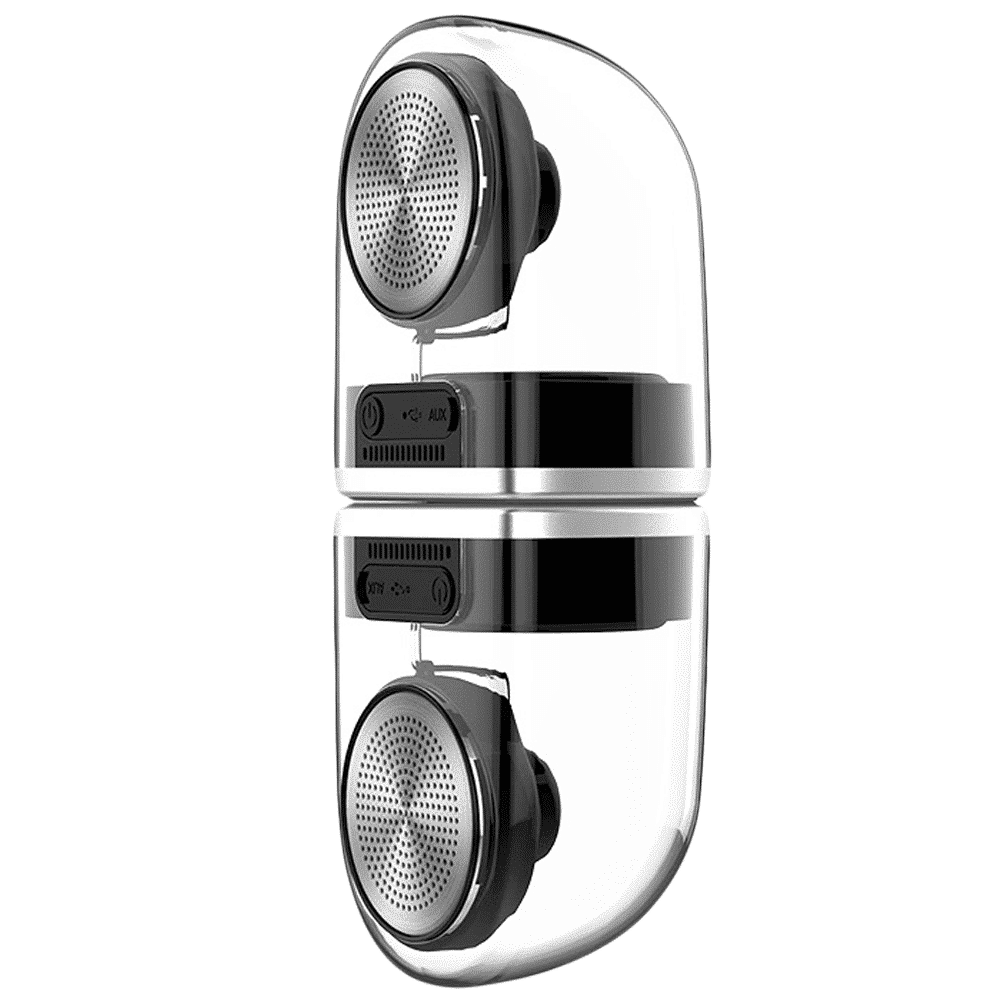 CROSSBEATS Dynamite 10W Portable Bluetooth Speaker (IPX4 Splashproof, Rich 3D Sound, 2.0 Channel, Silver)_6