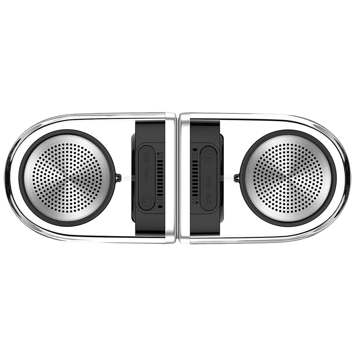 CROSSBEATS Dynamite 10W Portable Bluetooth Speaker (IPX4 Splashproof, Rich 3D Sound, 2.0 Channel, Silver)_1