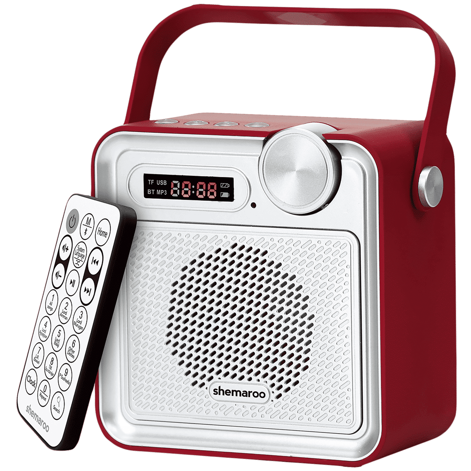 shemaroo Bhakti Maalai 5W Portable Bluetooth Speaker (1000+ Tamil Devotional Songs, Mono Channel, White & Red)_3