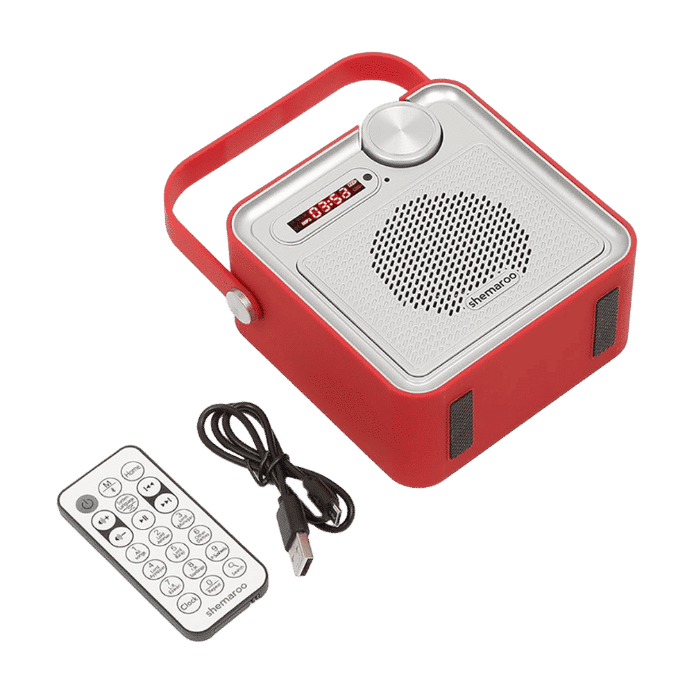 shemaroo Bhakti Maalai 5W Portable Bluetooth Speaker (1000+ Tamil Devotional Songs, Mono Channel, White & Red)_7