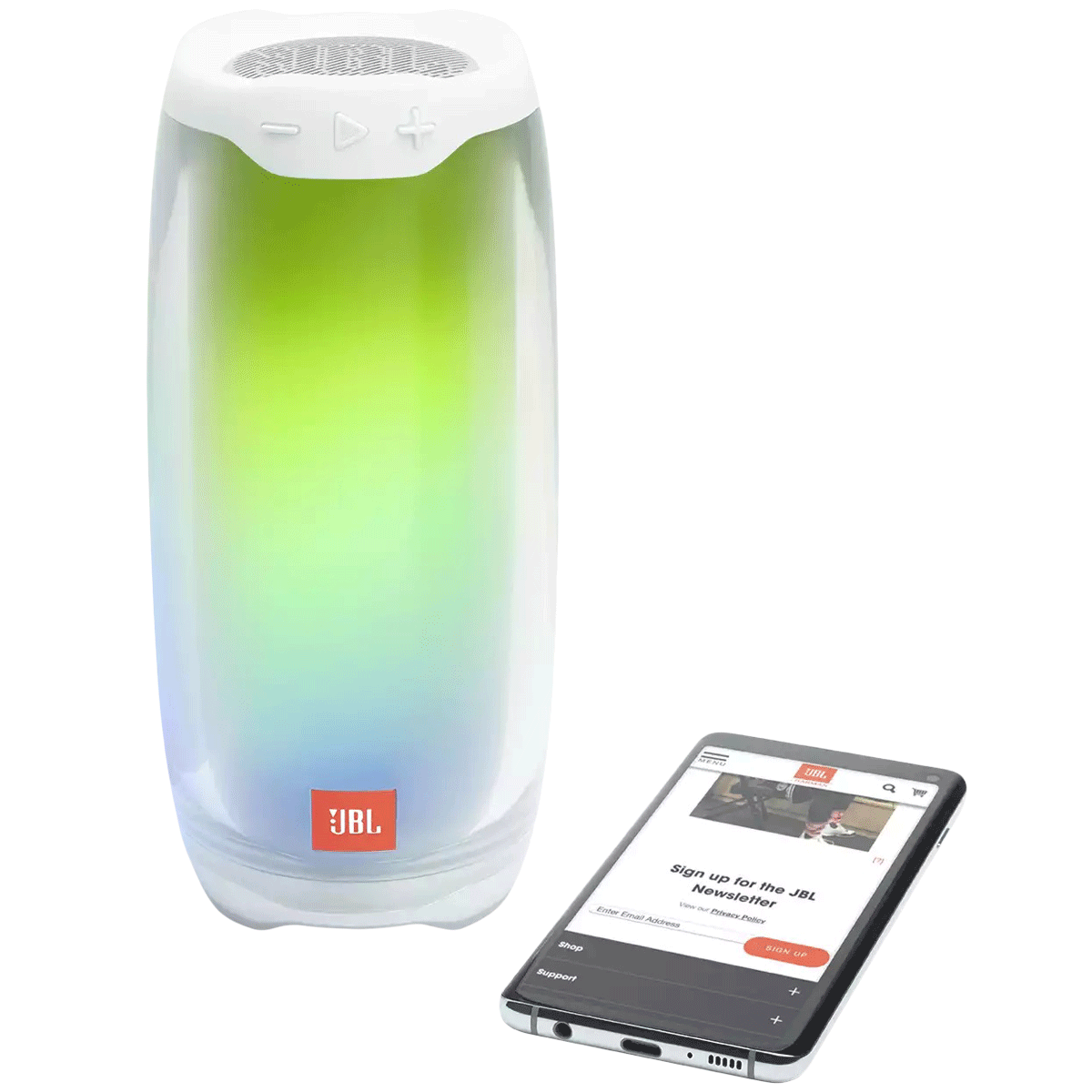 JBL Pulse 4 20 Watts Portable Bluetooth Speaker (360 Degree LED Lightshow, JBLPULSE4WHT, White)_6