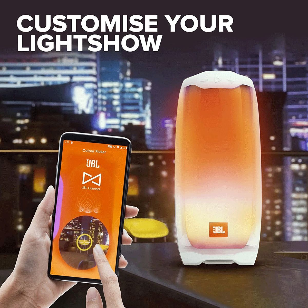 JBL Pulse 4 20 Watts Portable Bluetooth Speaker (360 Degree LED Lightshow, JBLPULSE4WHT, White)_8