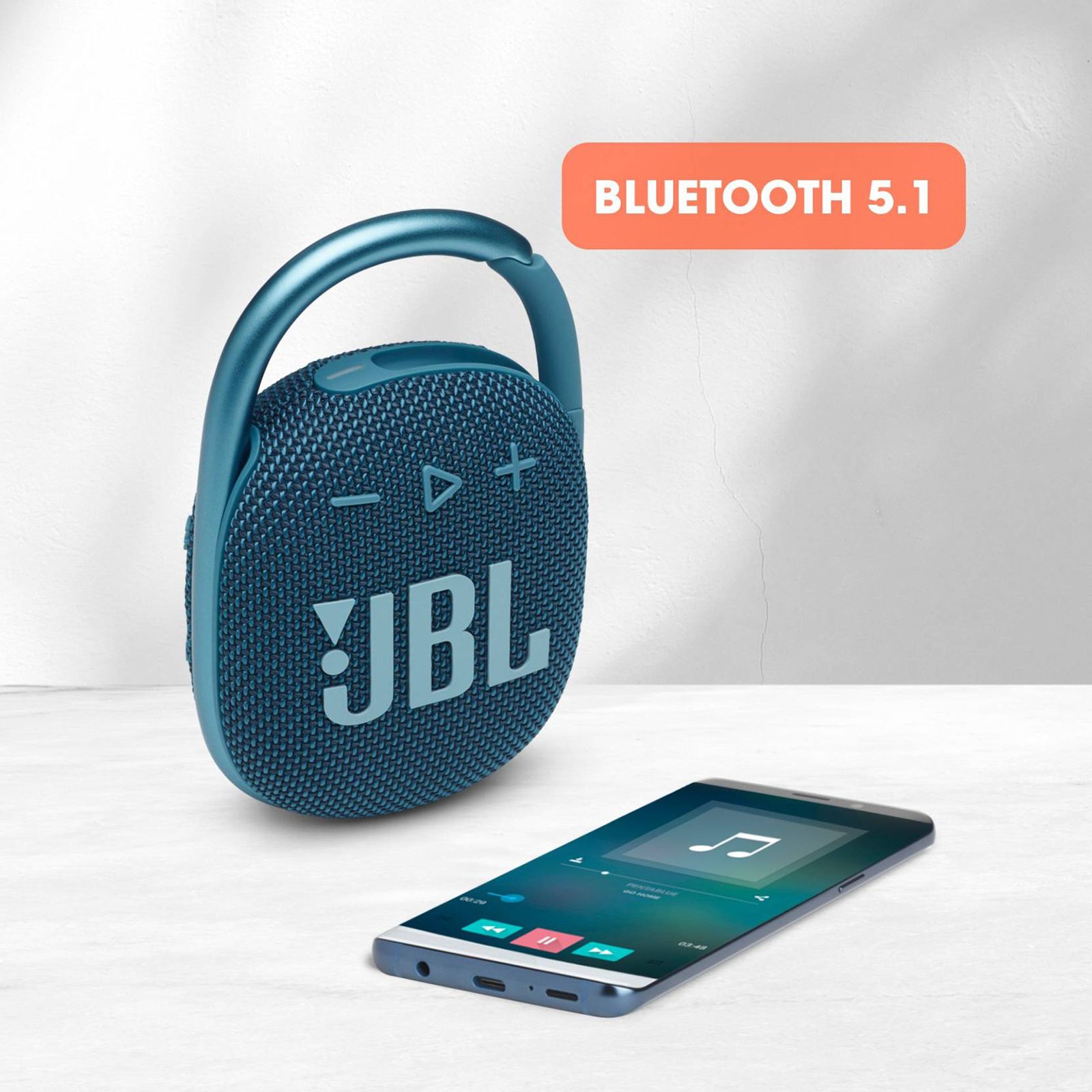 JBL Clip 4 5W Portable Bluetooth Speaker (IP67 Waterproof, 10 Hours Playtime, Blue)_10