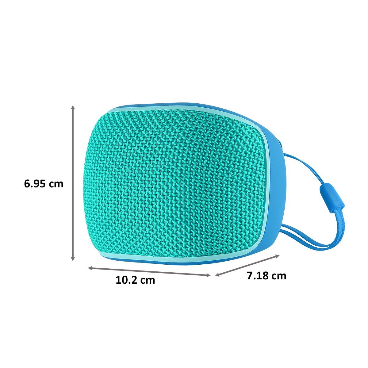 LUMIFORD GoMusic 4W Portable Bluetooth Speaker (IPX4 Water Resistant, Built In Mic, Blue)_2