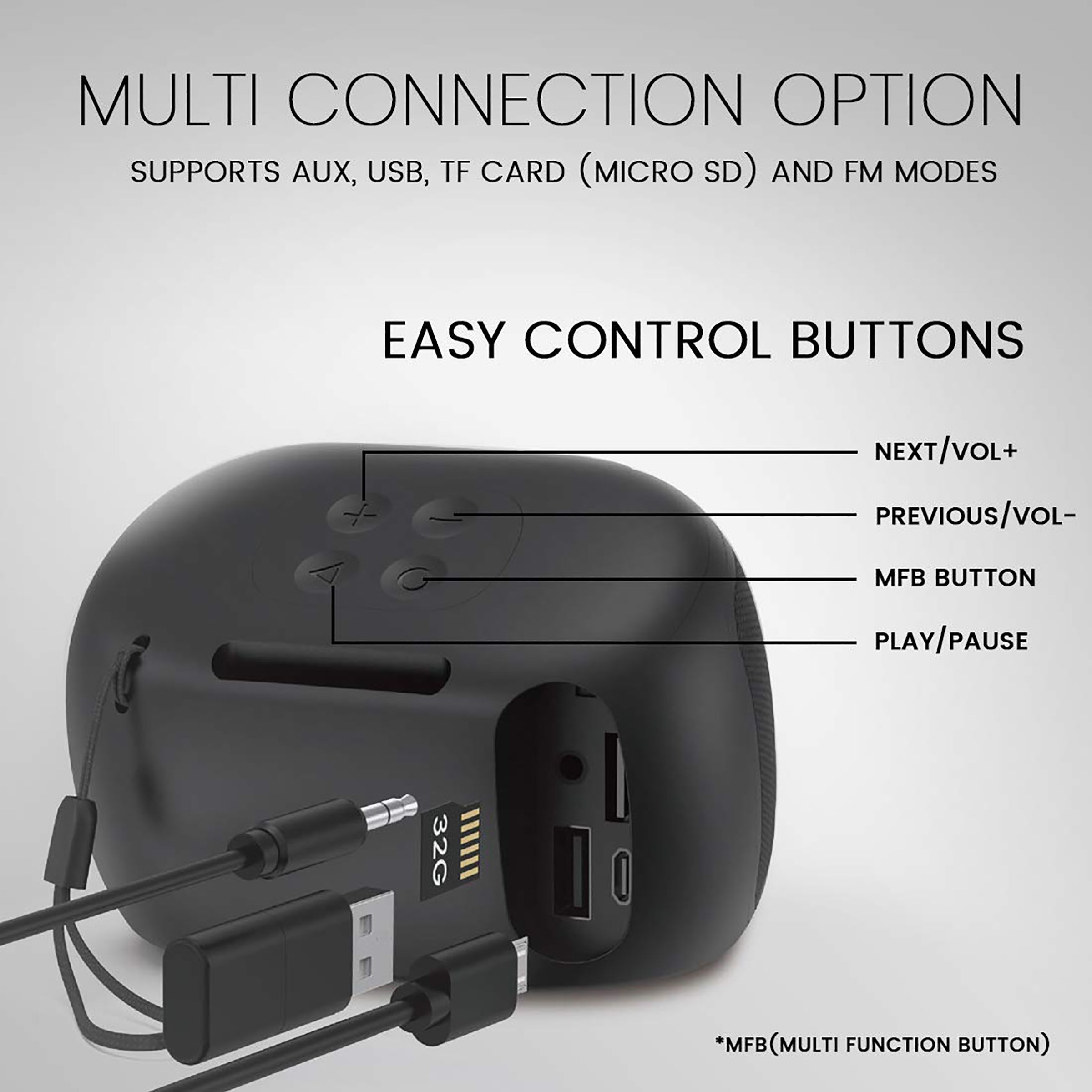 LUMIFORD GoMusic 4W Portable Bluetooth Speaker (IPX4 Water Resistant, Voice Assistance, 3.1 Channel, Red)_10