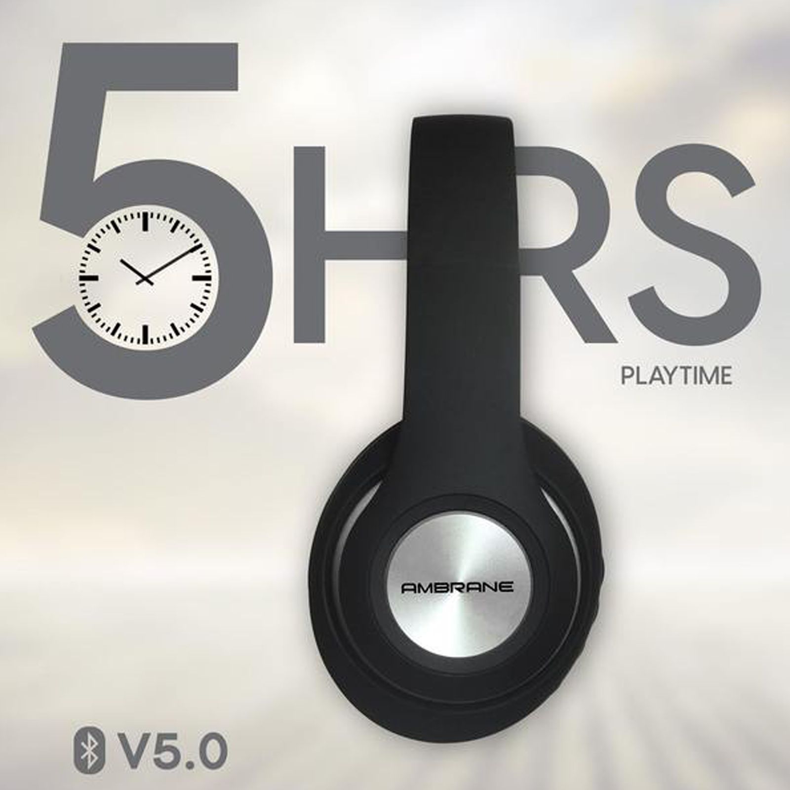 ambrane WH83 Bluetooth Headphone with Mic (Deep Bass Technology, Over Ear, Black)_4