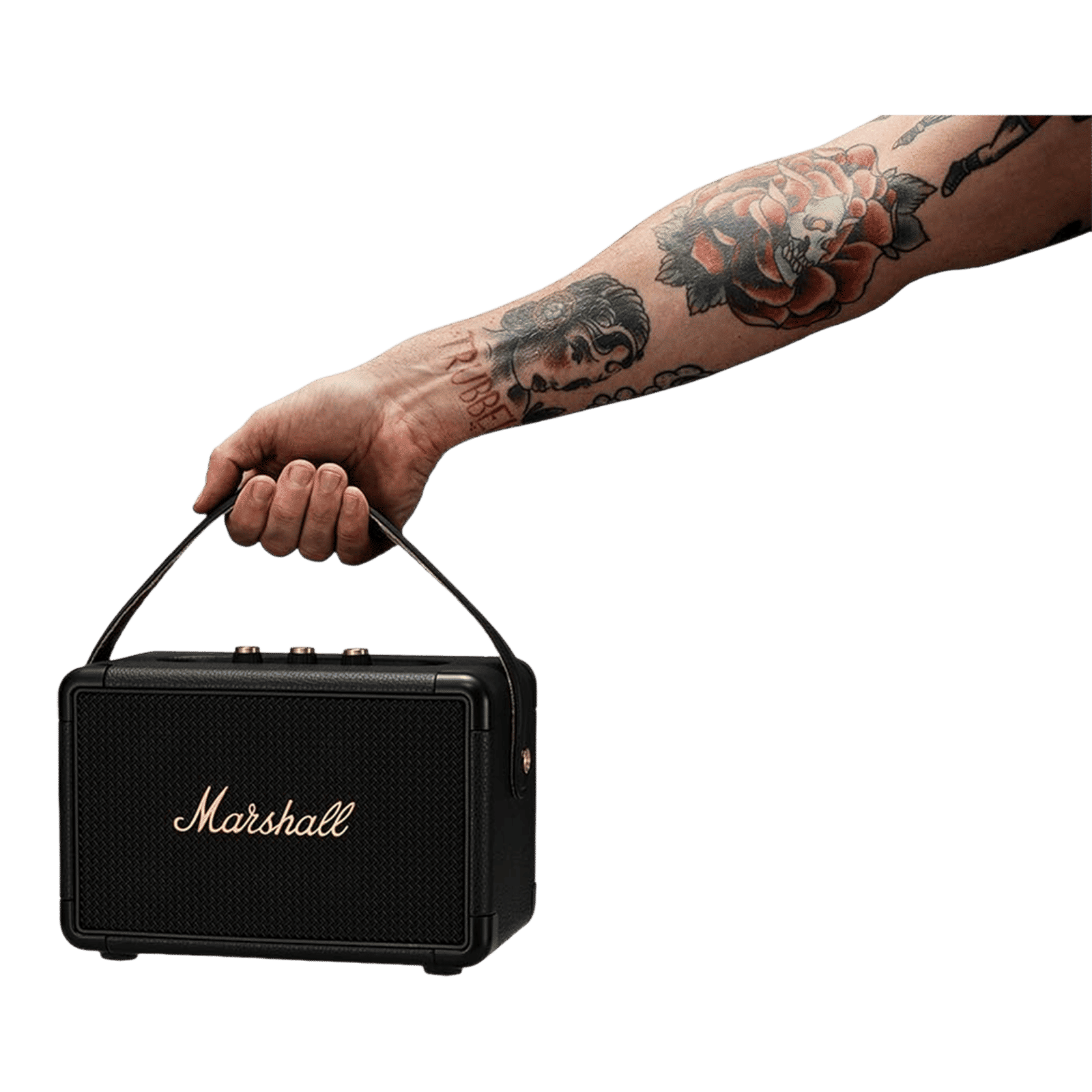 Marshall Kilburn II 36W Portable Bluetooth Speaker (IPX2 Water Resistant, Carrying Strap, Stereo Channel, Black & Brass)_10
