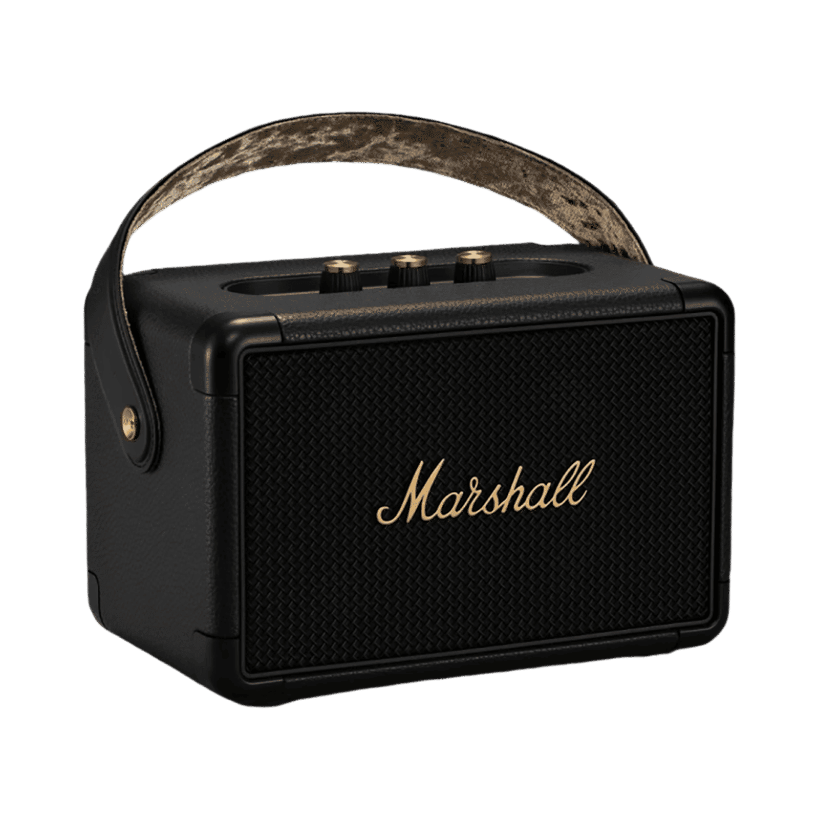 Marshall Kilburn II 36W Portable Bluetooth Speaker (IPX2 Water Resistant, Carrying Strap, Stereo Channel, Black & Brass)_8