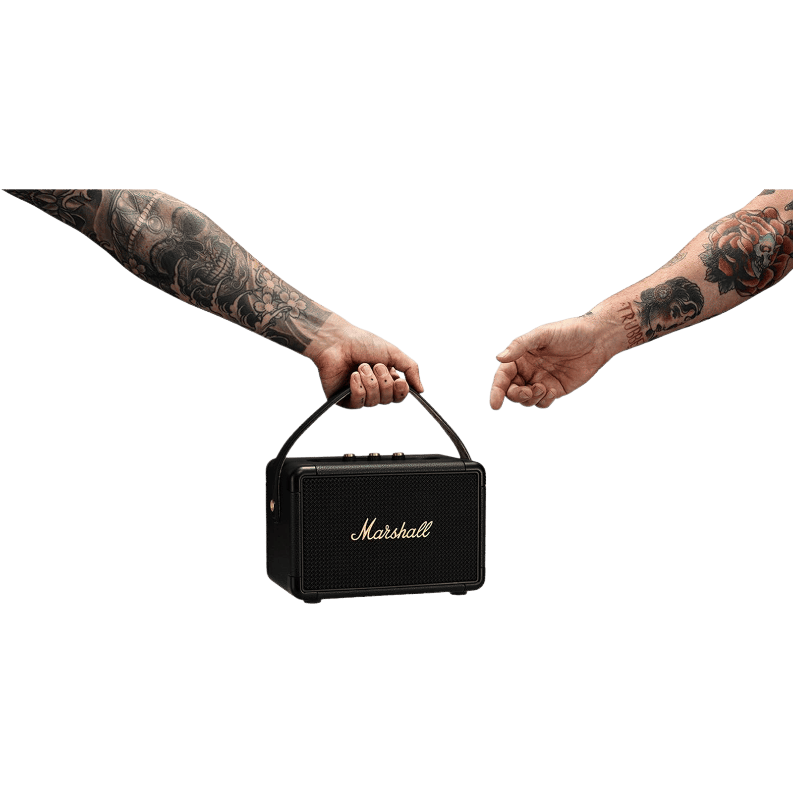 Marshall Kilburn II 36W Portable Bluetooth Speaker (IPX2 Water Resistant, Carrying Strap, Stereo Channel, Black & Brass)_9