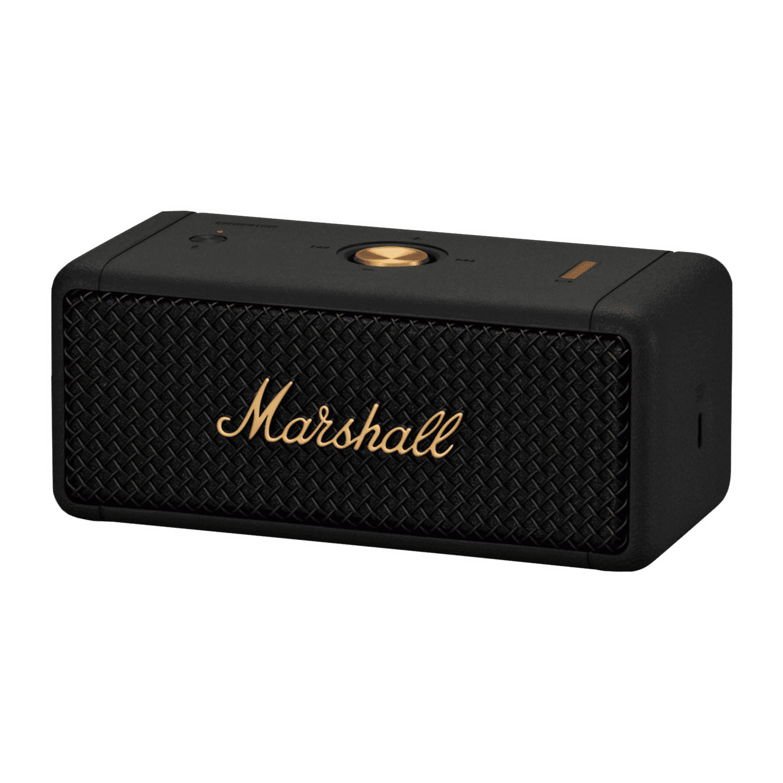 Marshall Emberton 20W Portable Bluetooth Speaker (IPX7 Water Resistant, Superior Signature Sound, Stereo Channel, Black/Brass)_3