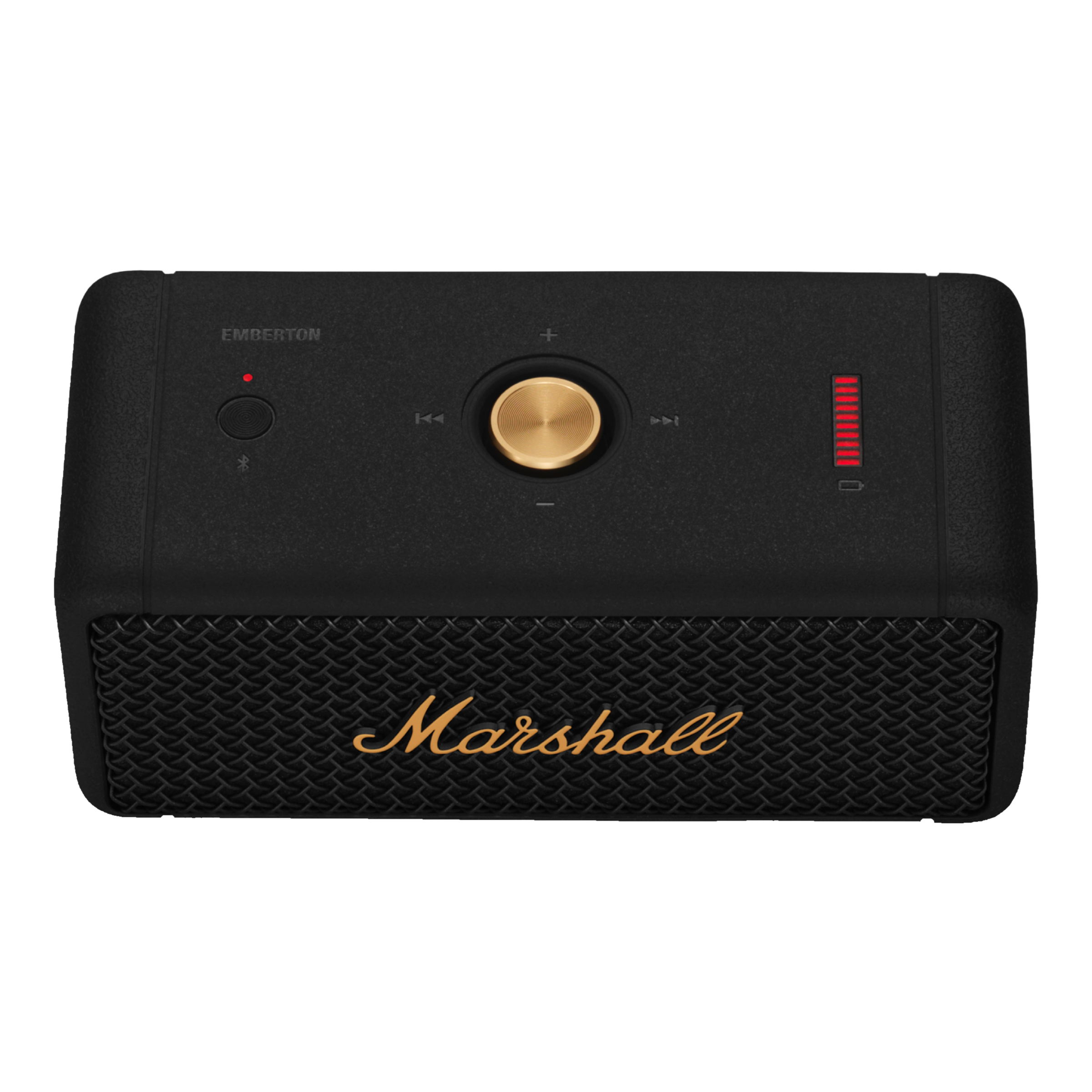 Marshall Emberton 20W Portable Bluetooth Speaker (IPX7 Water Resistant, Superior Signature Sound, Stereo Channel, Black/Brass)_4