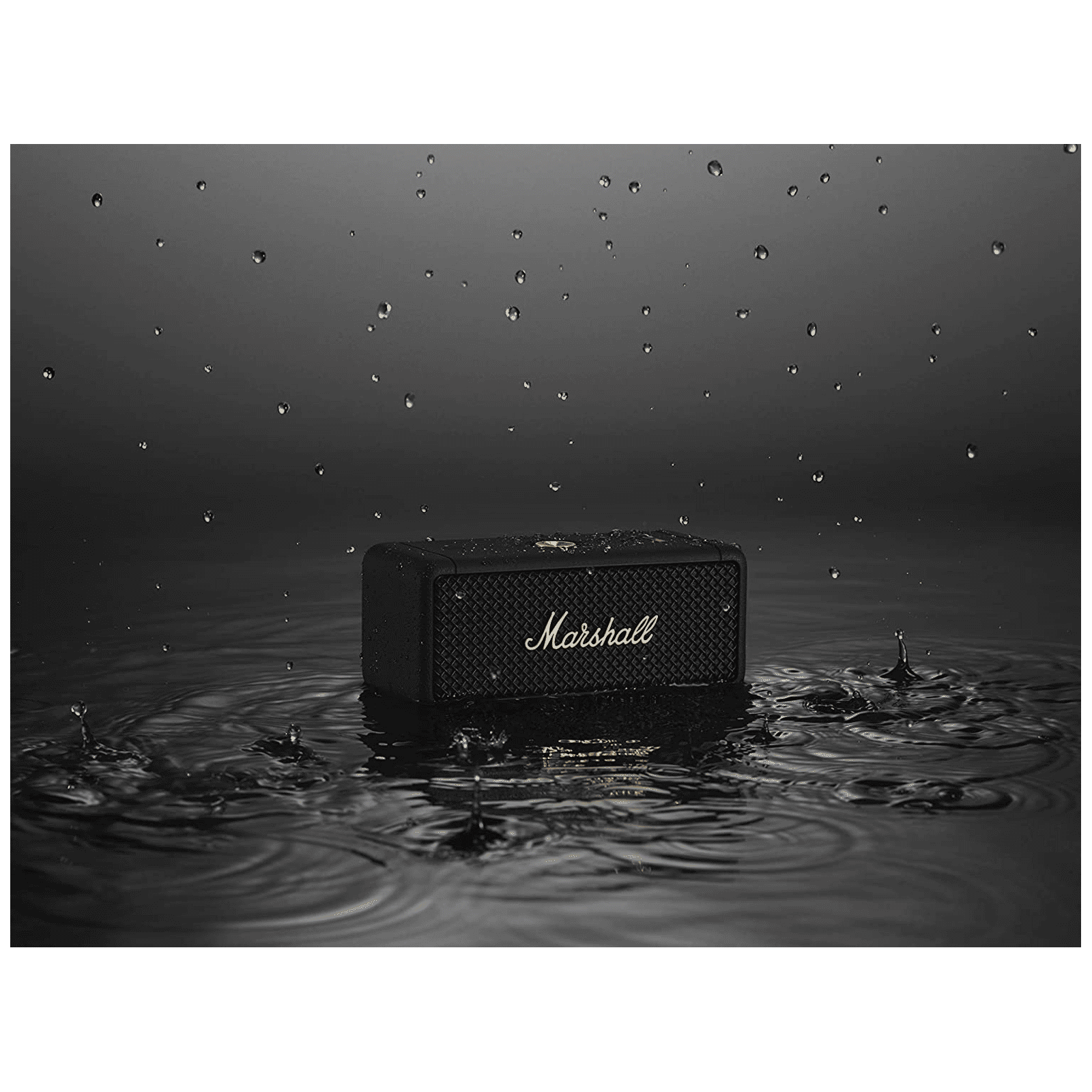 Marshall Emberton 20W Portable Bluetooth Speaker (IPX7 Water Resistant, Superior Signature Sound, Stereo Channel, Black/Brass)_8