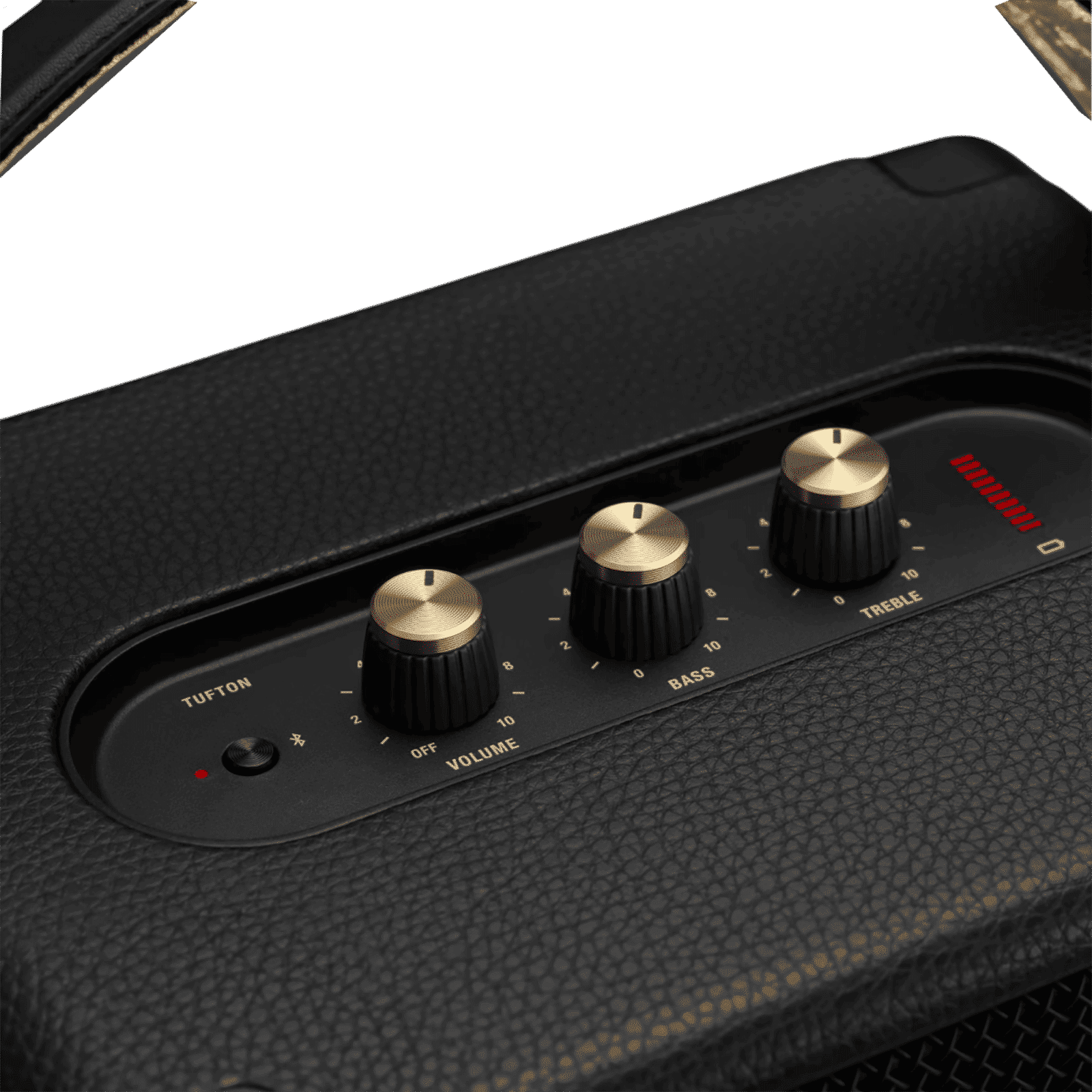Marshall Tufton 80W Portable Bluetooth Speaker (IPX2 Water Resistant, Multi Directional Sound, Stereo Channel, Black & Brass)_4
