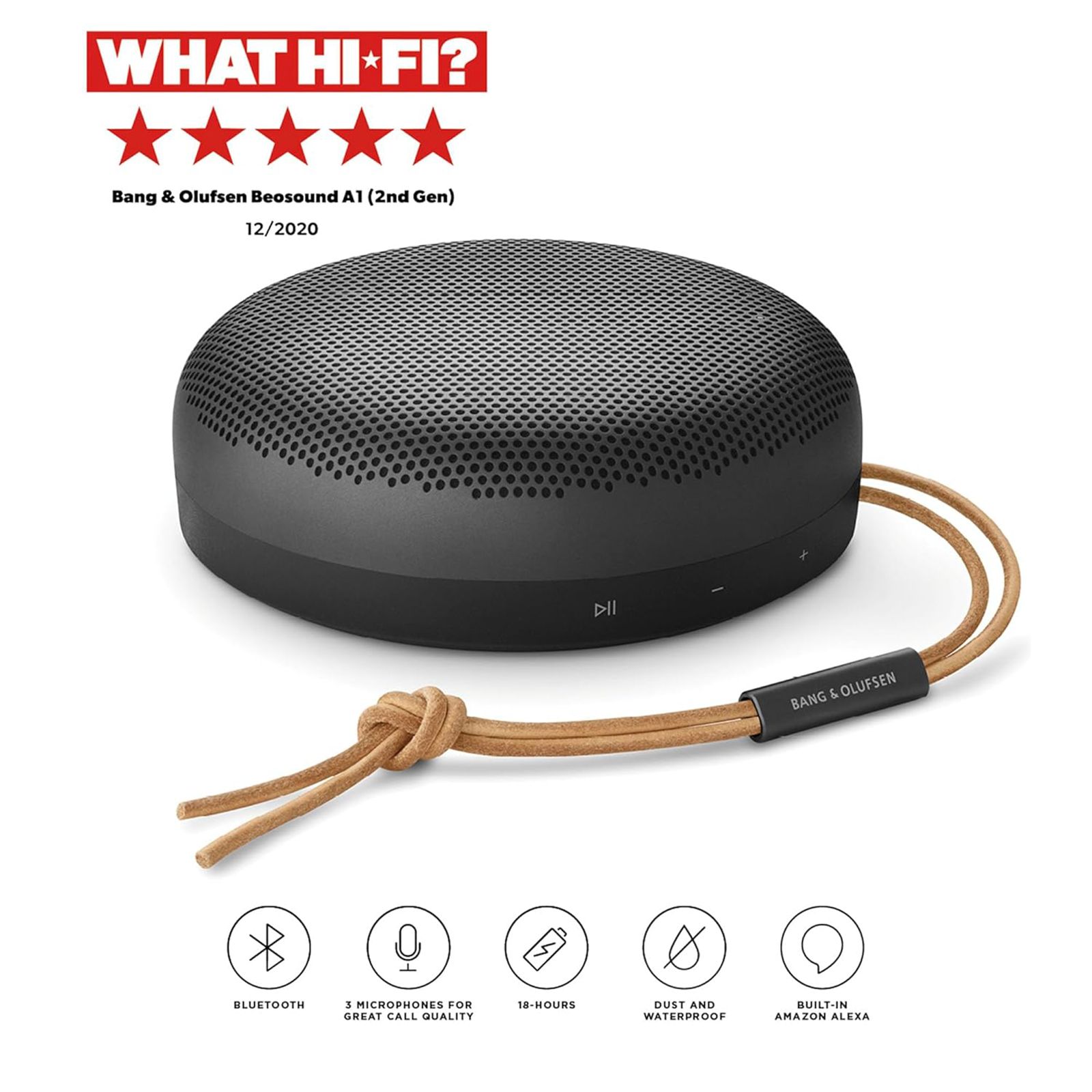 Bang & Olufsen Beosound A1 (2nd Gen) with Alexa Compatible Smart Speaker (IP67 Waterproof, Black Anthracite)_9