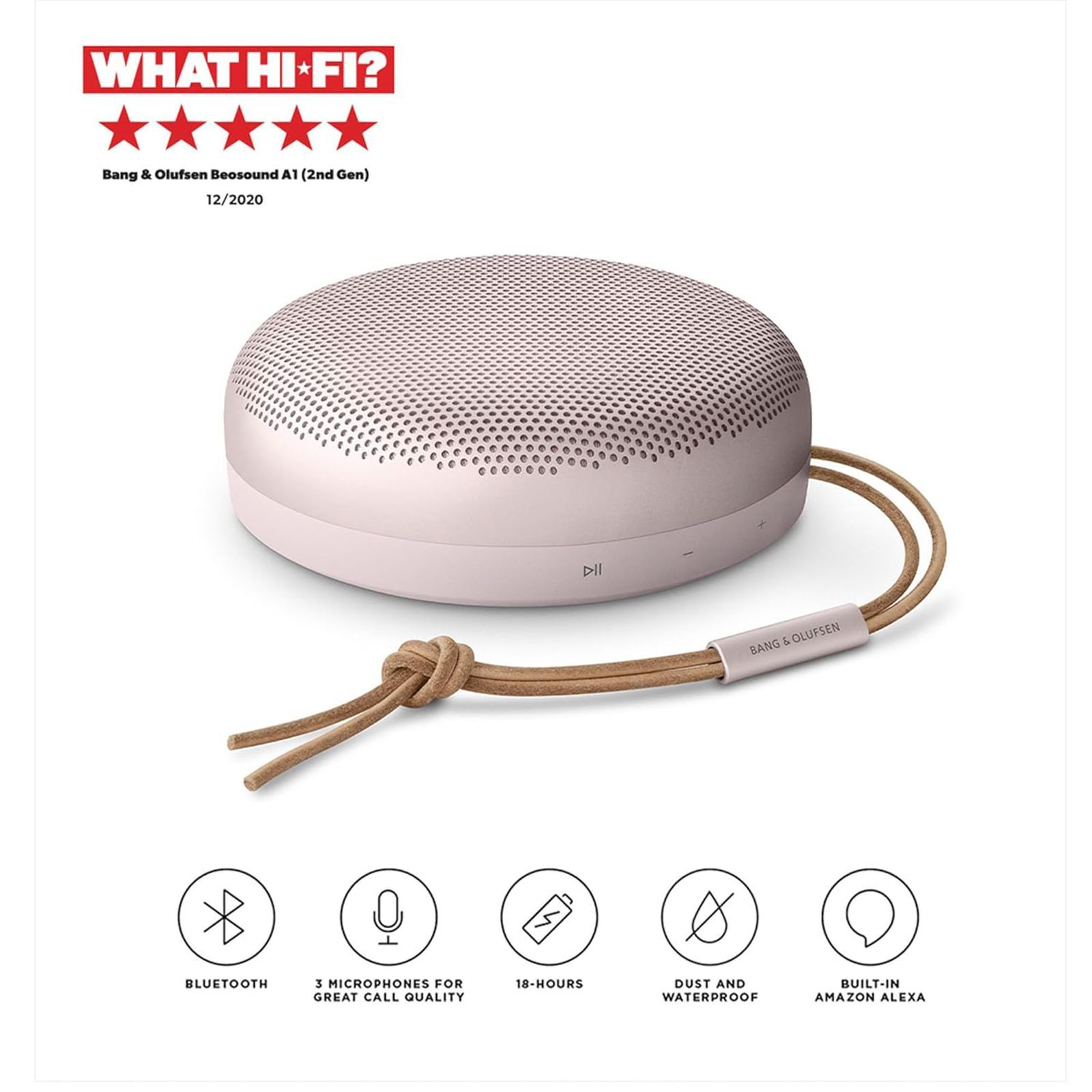 Bang & Olufsen Beosound A1 (2nd Gen) with Alexa Compatible Smart Speaker (IP67 Waterproof, Pink)_14