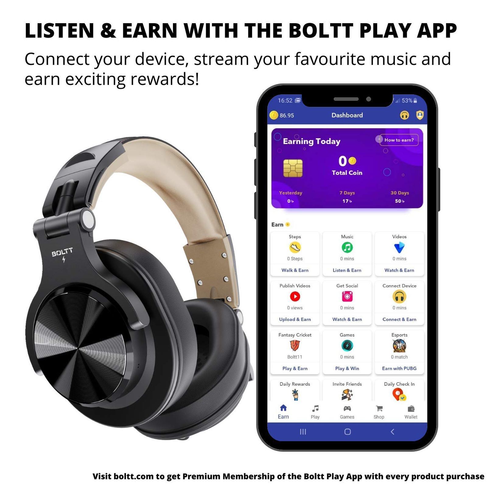 Fire-Boltt Blast BH1400 Bluetooth Headphone with Mic ( Thumping Bass, Over Ear, Black) Fire-Boltt Blast BH1400 Bluetooth Headphone with Mic ( Thumping Bass, Over Ear, Black)_2