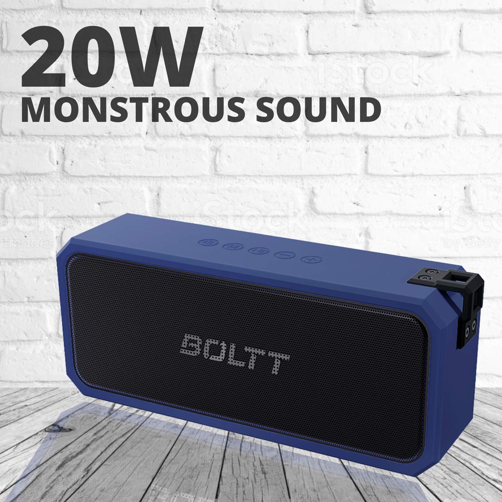 FIRE-BOLTT Xplode 1300 20W Portable Bluetooth Speaker (IPX7 Waterproof, Twin Subwoofers, Stereo Chanel, Blue)_13