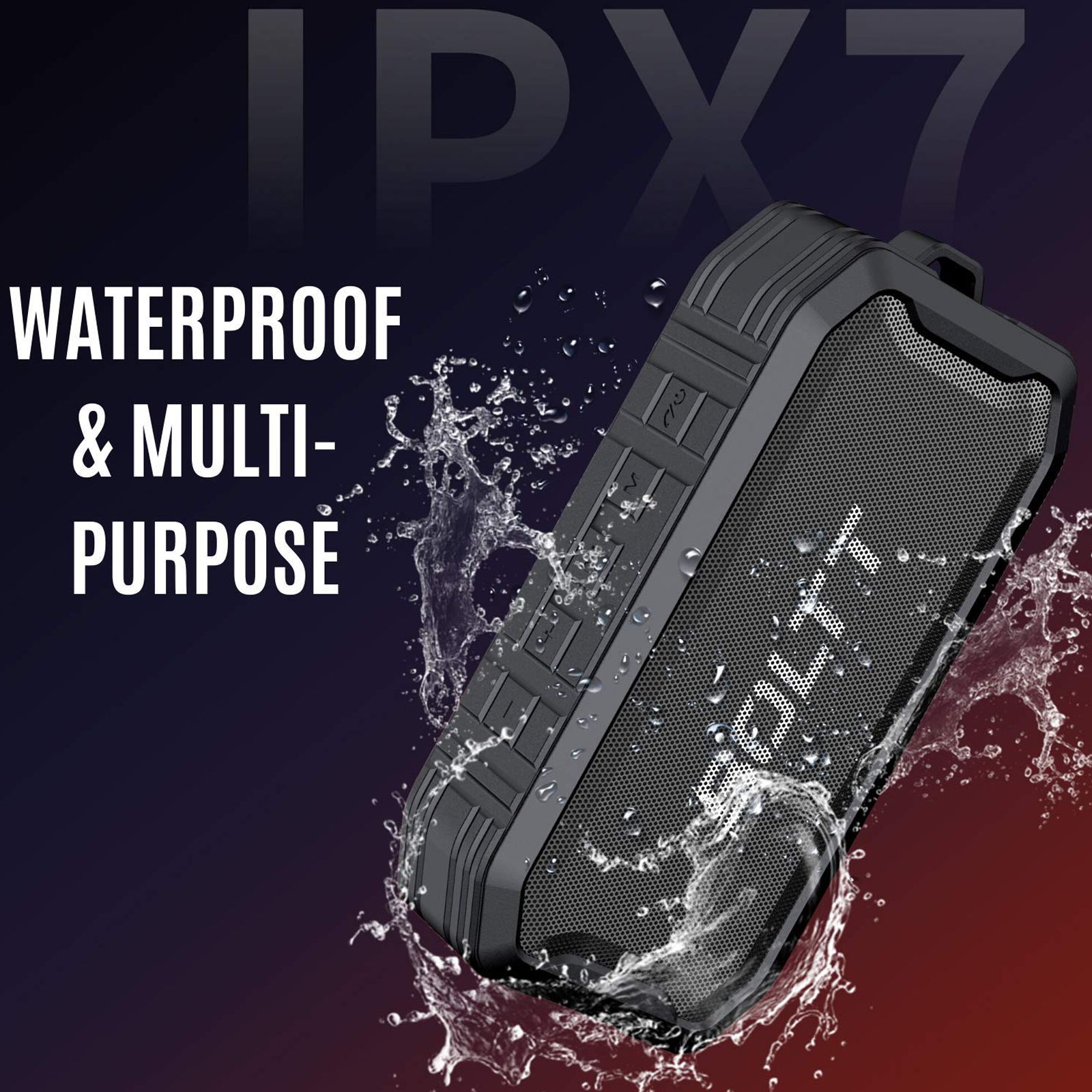 FIRE-BOLTT Xplode 1500 3W Portable Bluetooth Speaker (IPX7 Waterproof, 360 Degree Surround Sound, Stereo Chanel, Black)_7