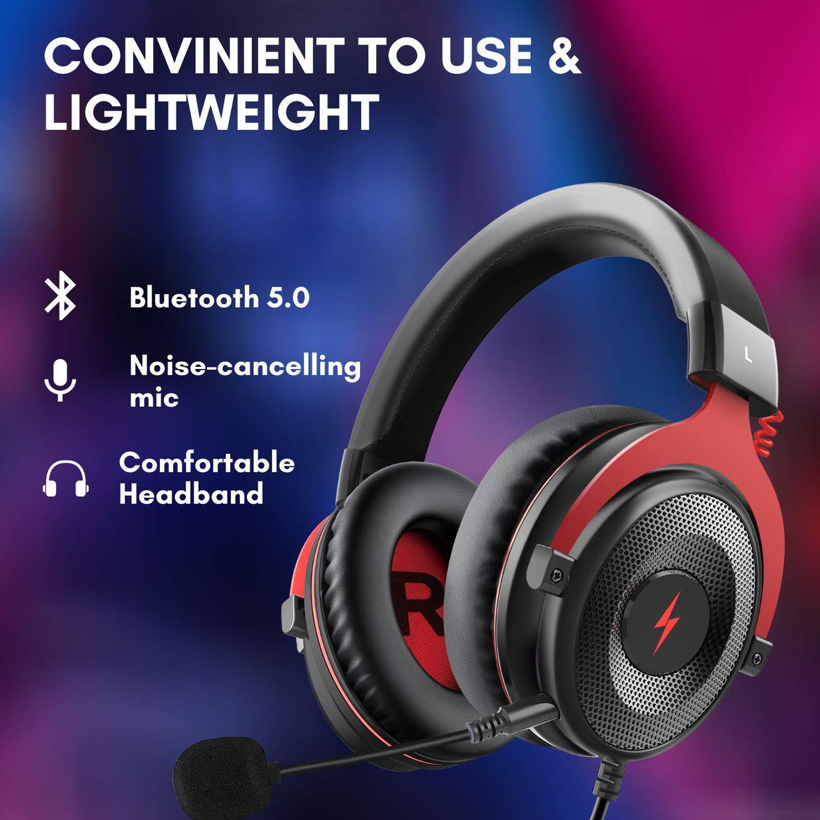 FIRE-BOLTT BGH1100 Wired Gaming Headset (7.1 Surround Sound, On Ear, Black & Red) FIRE-BOLTT BGH1100 Wired Gaming Headset (7.1 Surround Sound, On Ear, Black & Red)_5
